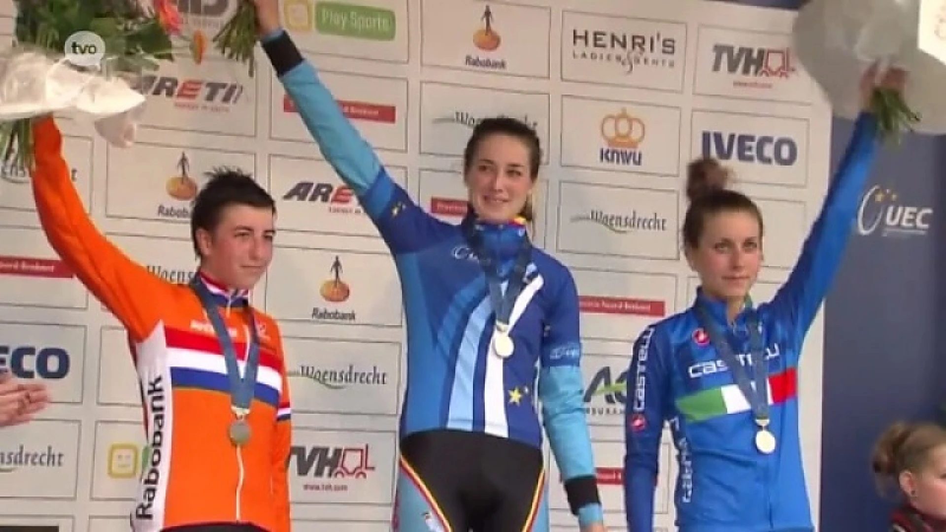 Femke Van den driessche pakt goud op EK veldrijden