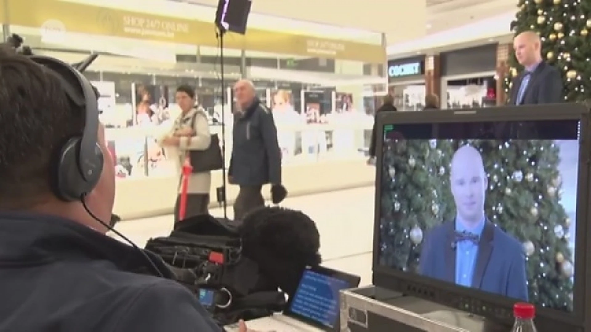 TV OOST in Waasland Shopping Center voor opnames aankondigingen jaaroverzicht