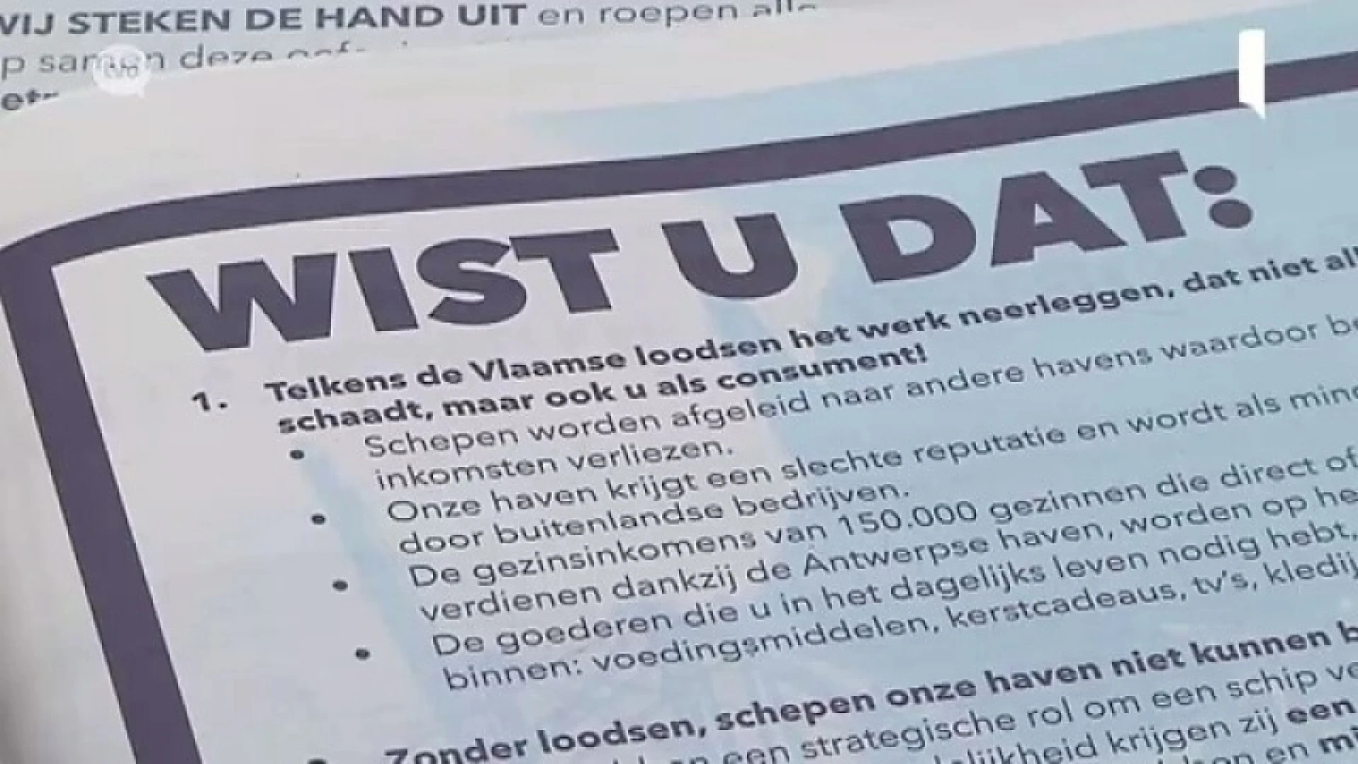 Paginagrote advertentie tegen stakingsacties loodsen