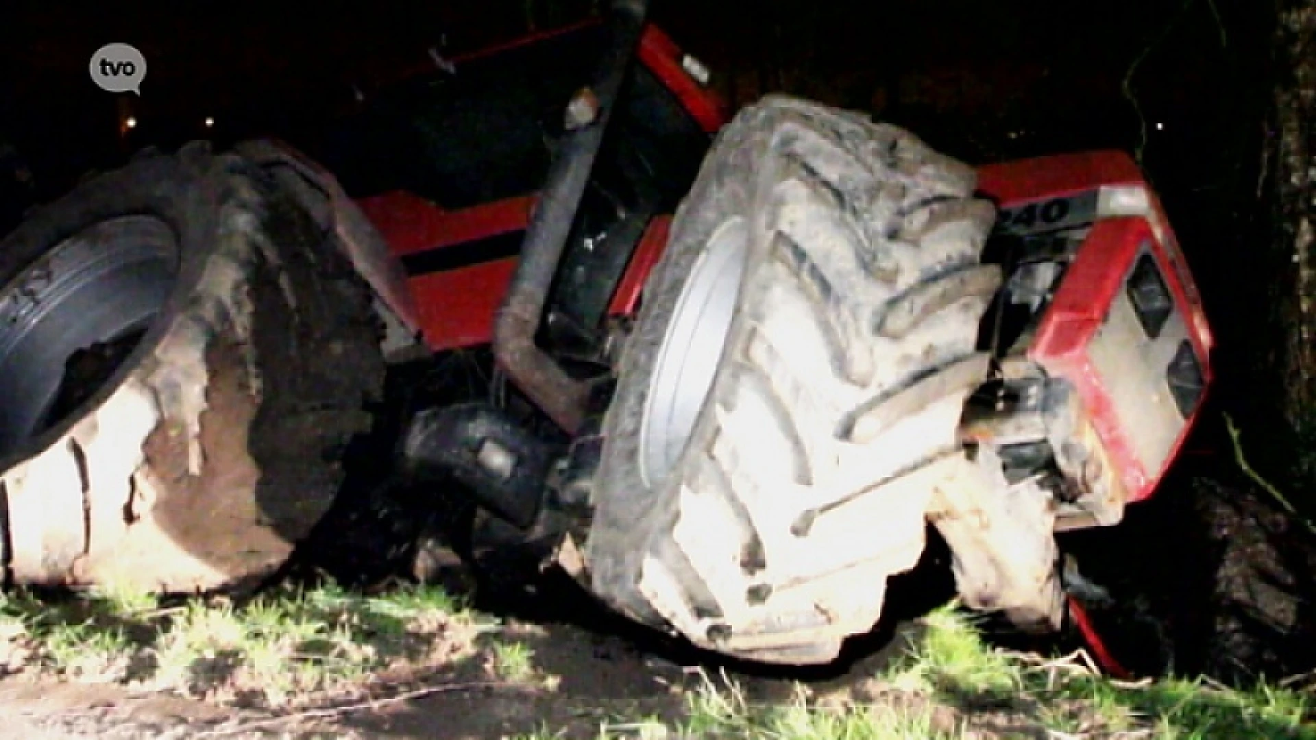 Tractorpulling eindigt in gracht