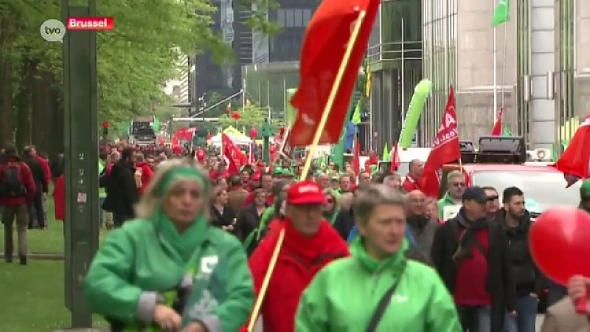 Nationale betoging: 10.000den mensen in Brussel