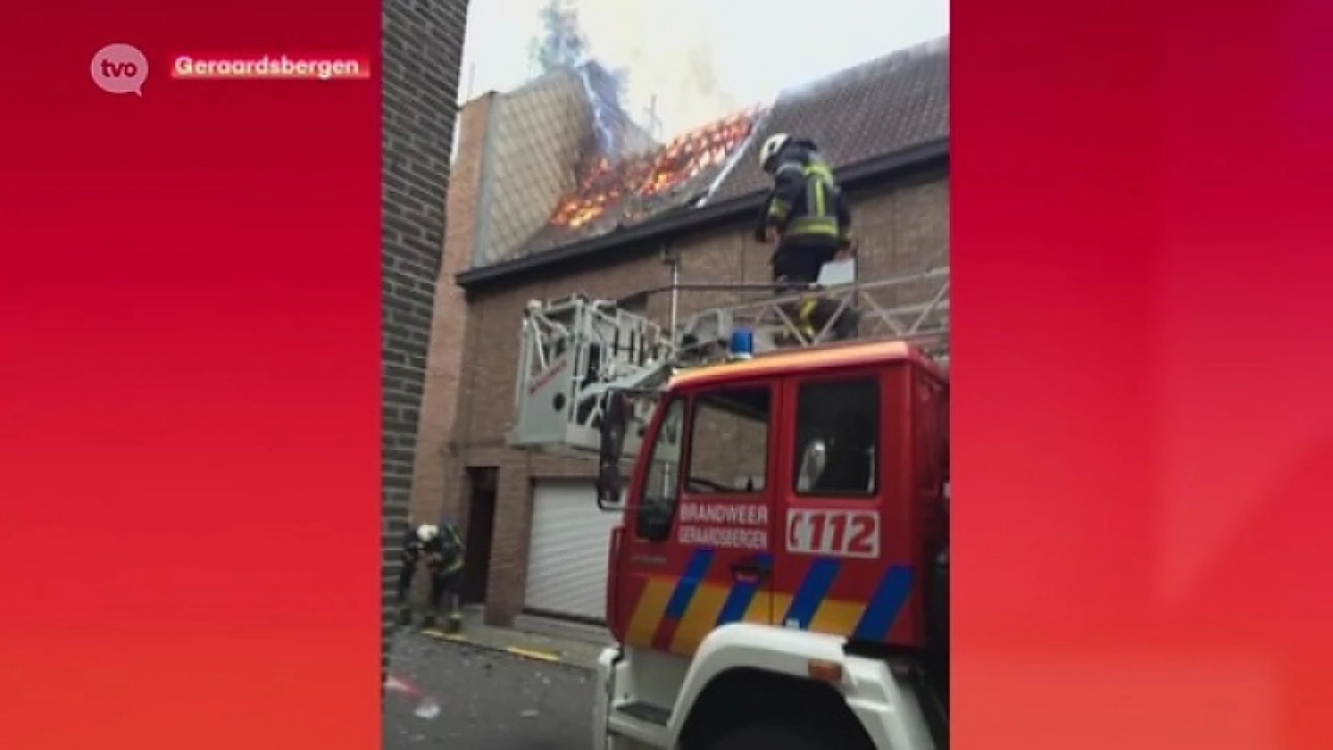 Zorgen over asbest bij dakbrand in Geraardsbergen