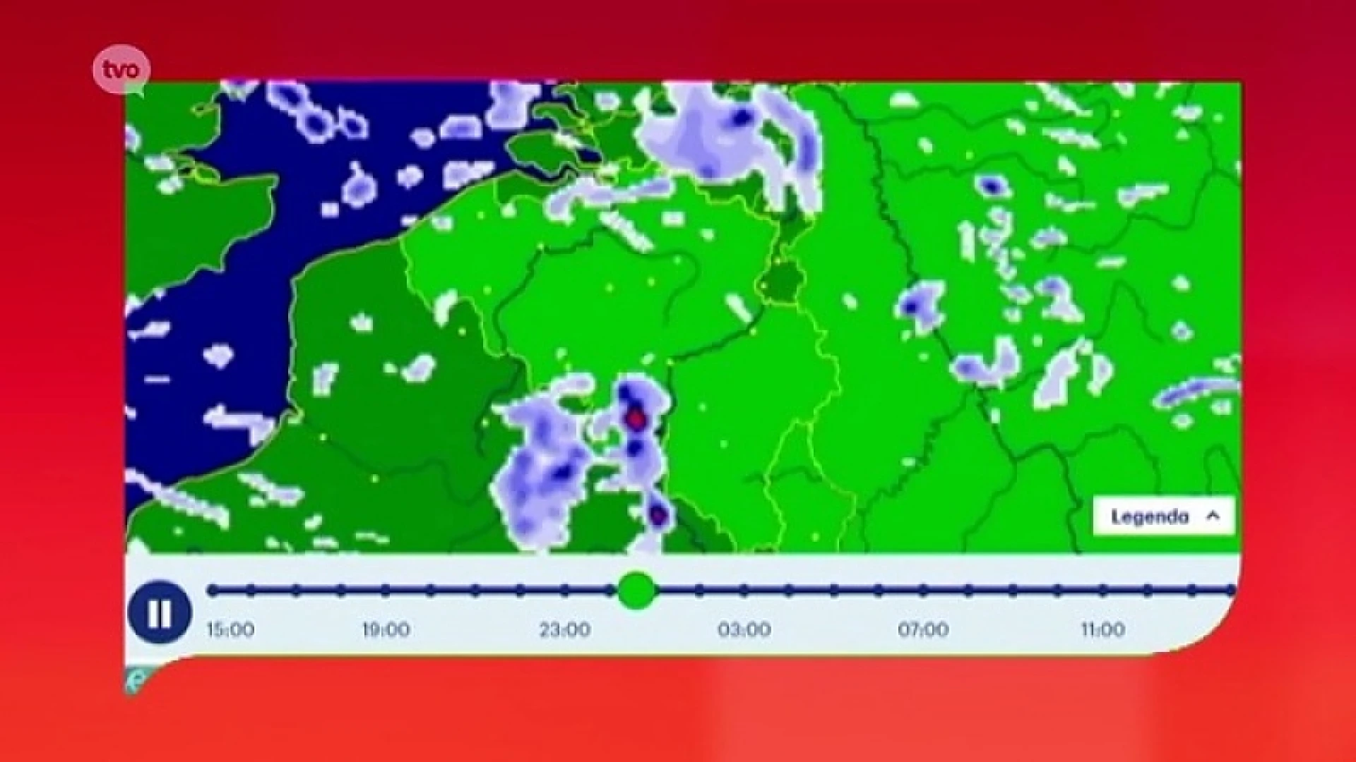 Neem een paraplu mee, want de kans op regen is groot