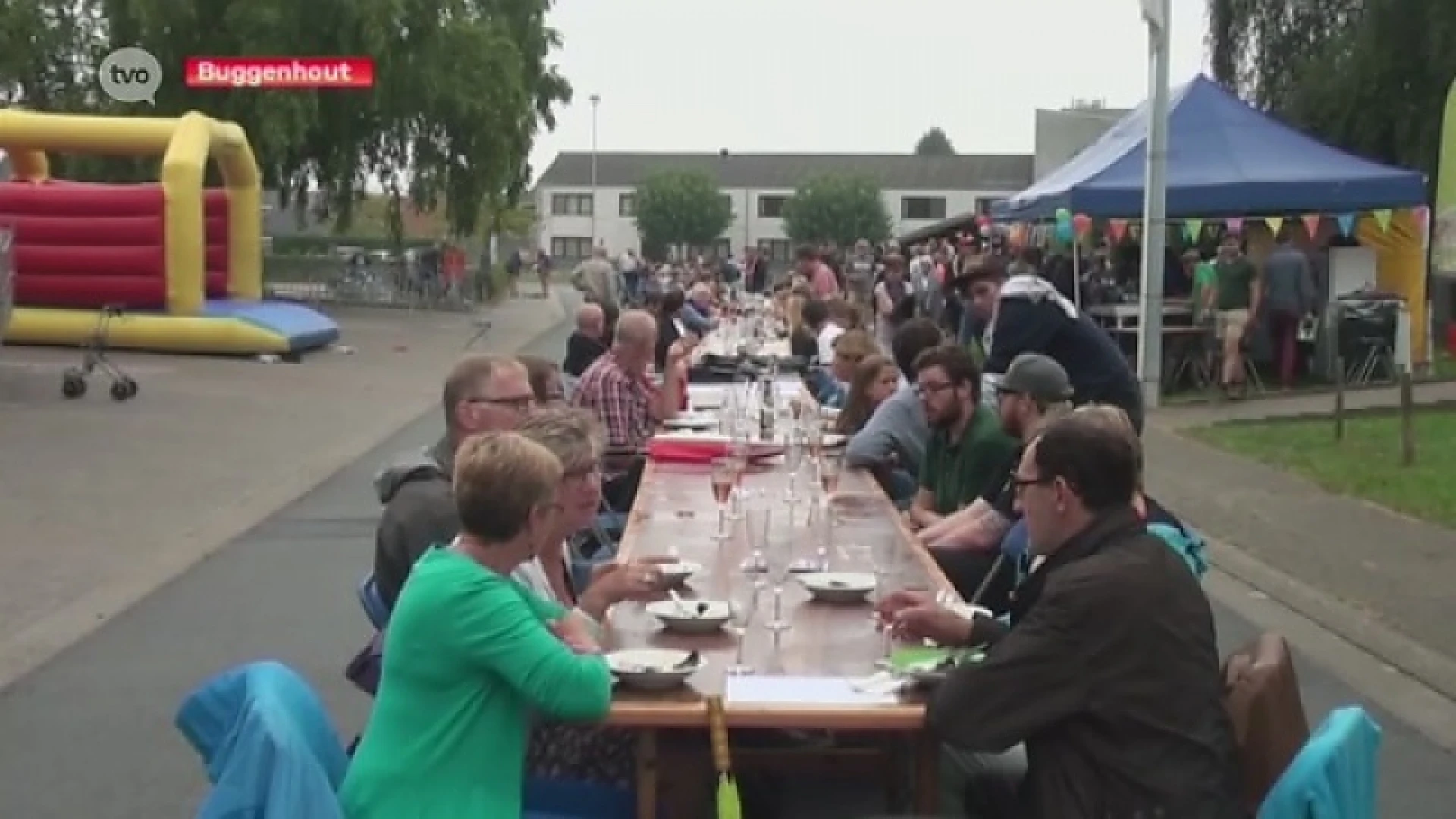 Recordpoging 'langste tafel' in Buggenhout niet gelukt, maar leuke poging