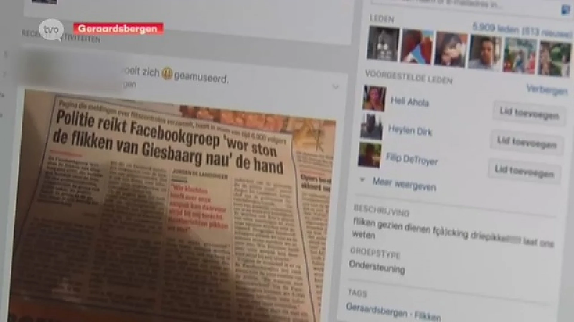 Politie reikt Facebookgroep 'wor ston de flikken van Giesbaarg nau' de hand