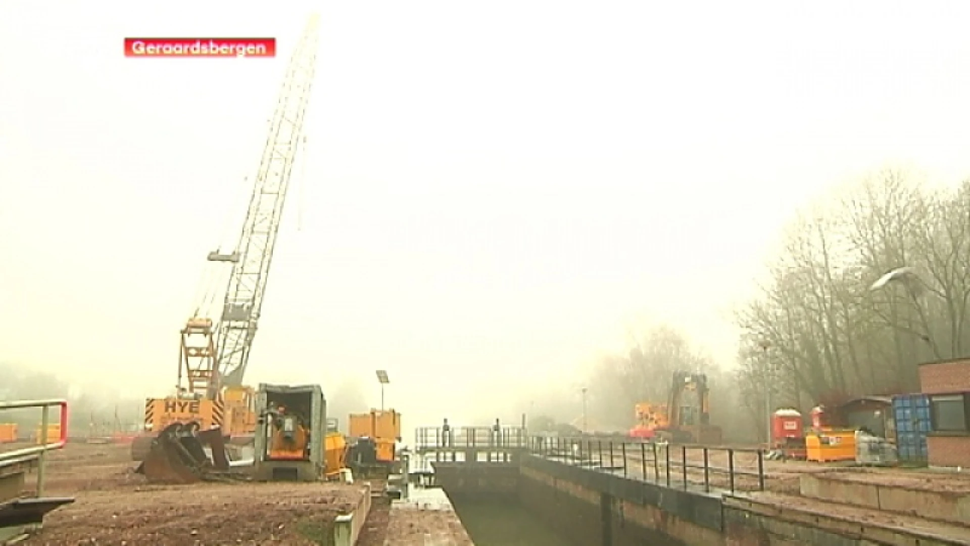 Bouwkuip voor nieuwe stuw Geraardsbergen is klaar