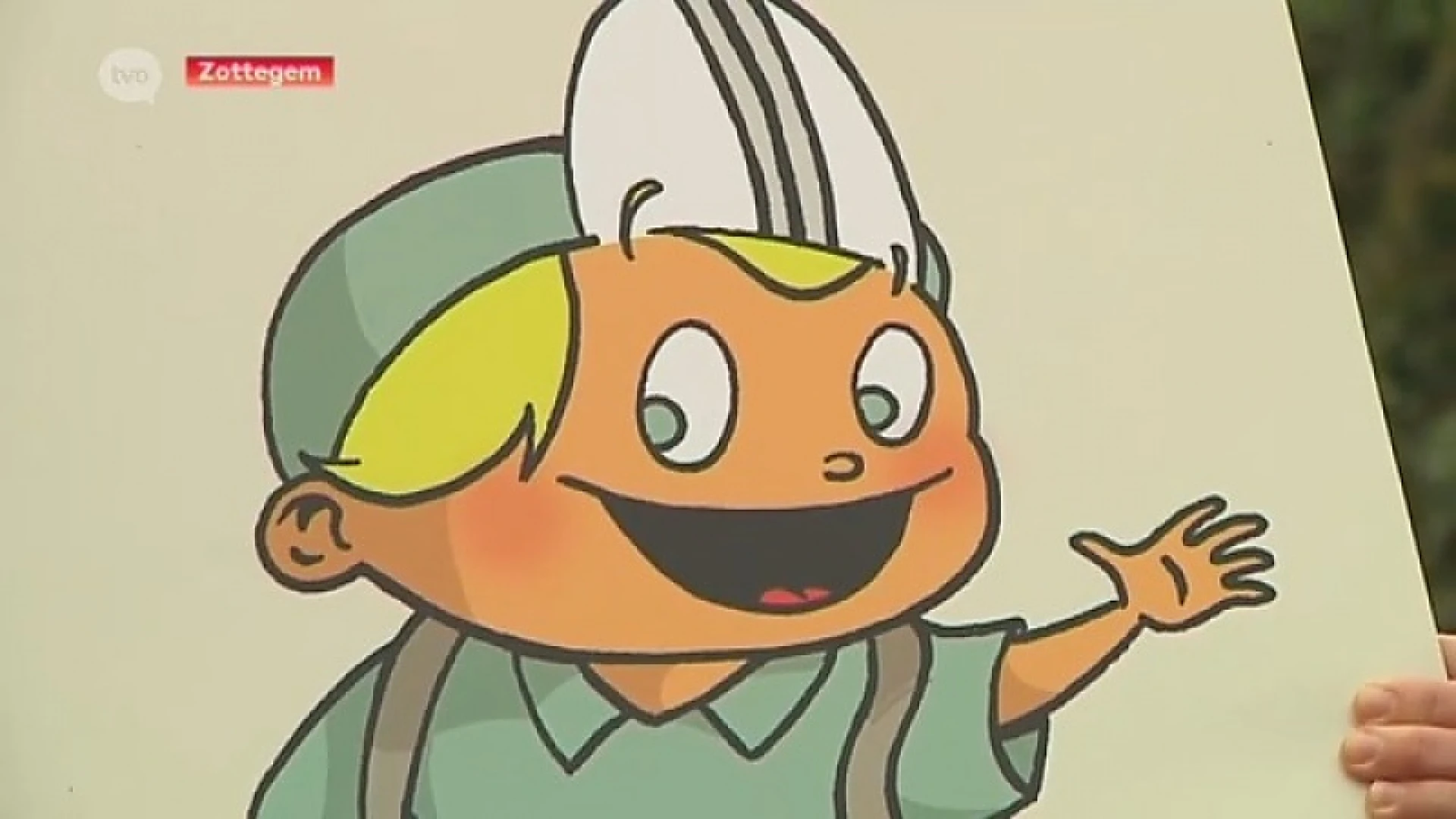 'Kleine Flandrien' mascotte van Zottegem voor Ronde van Vlaanderen