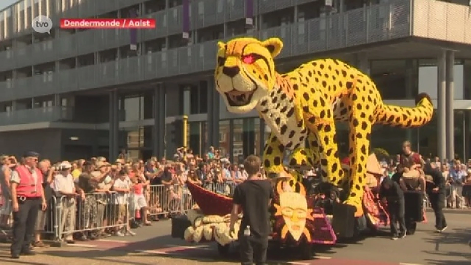 Dendermondse en Aalsterse corsogroepen gaan met de bloemen lopen in Blankenberge