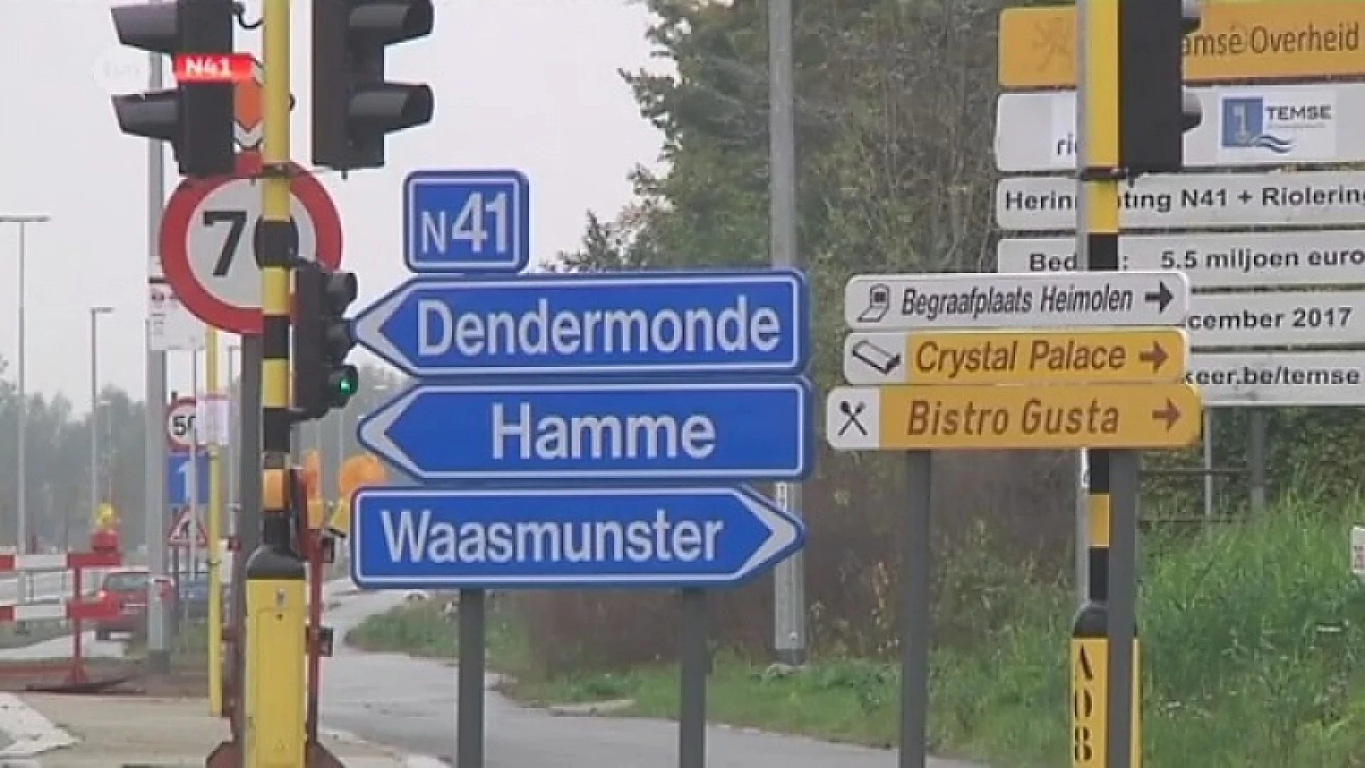 N41 tussen Sint-Niklaas en Hamme is terug open