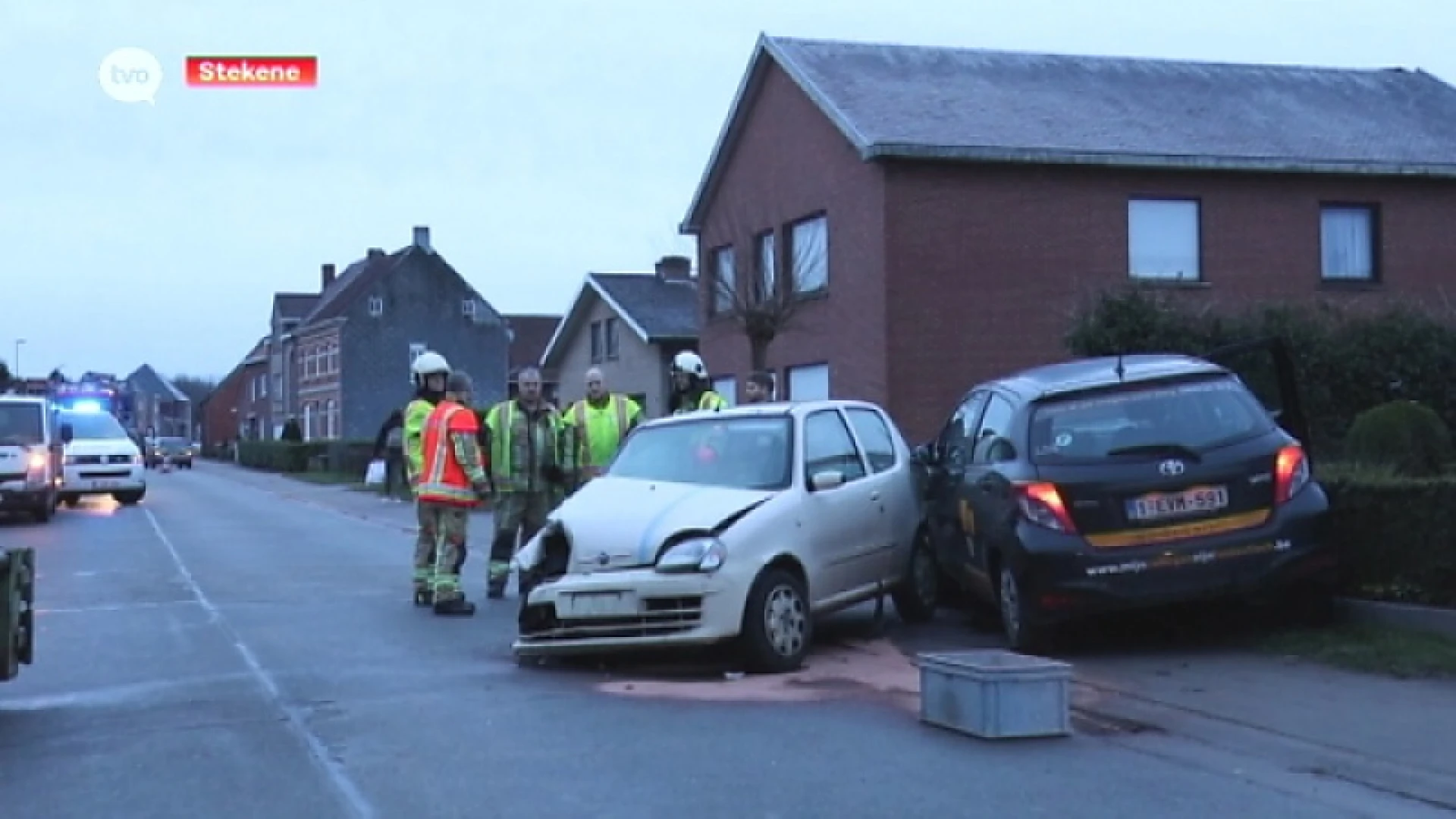 Auto tegen container in Stekene, vier gewonden