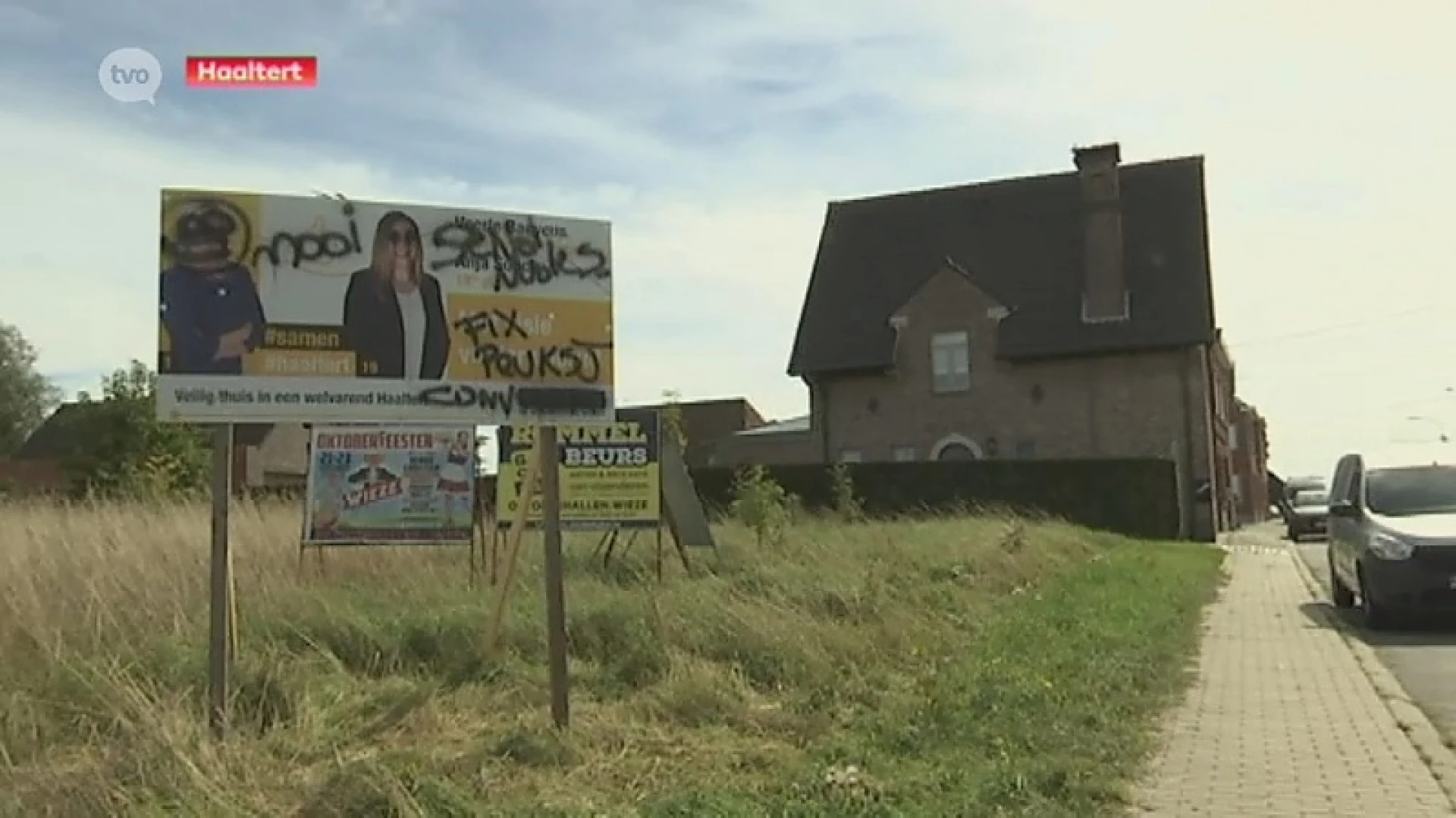 Vandalen beschadigen verkiezingsborden in Haaltert