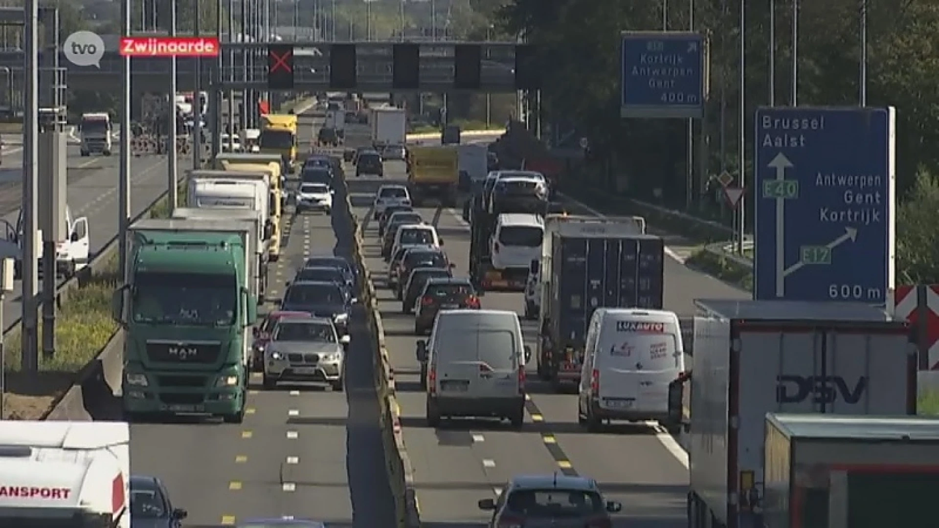 Grote hinder door werken op E17 en E40 in Zwijnaarde