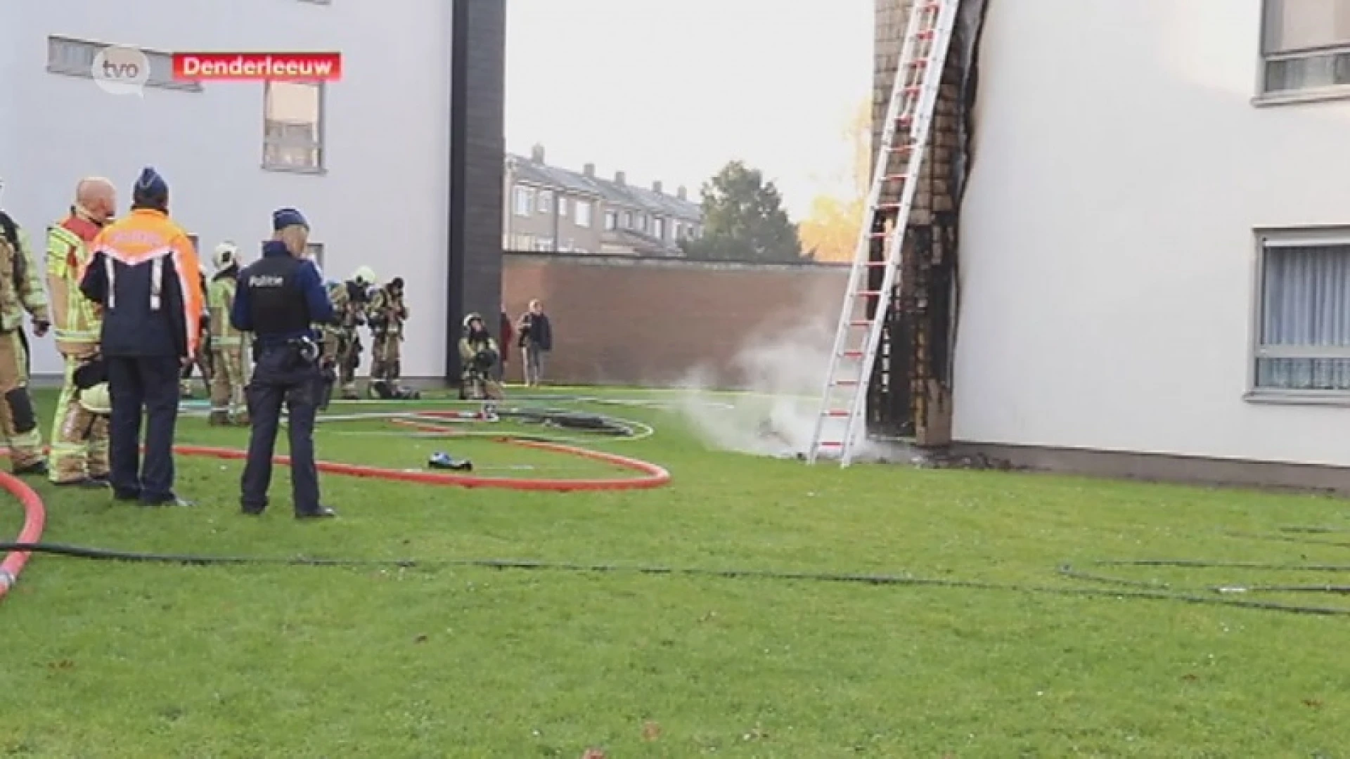 Onkruid verbranden loopt fout in Denderleeuw: Appartement vat vuur