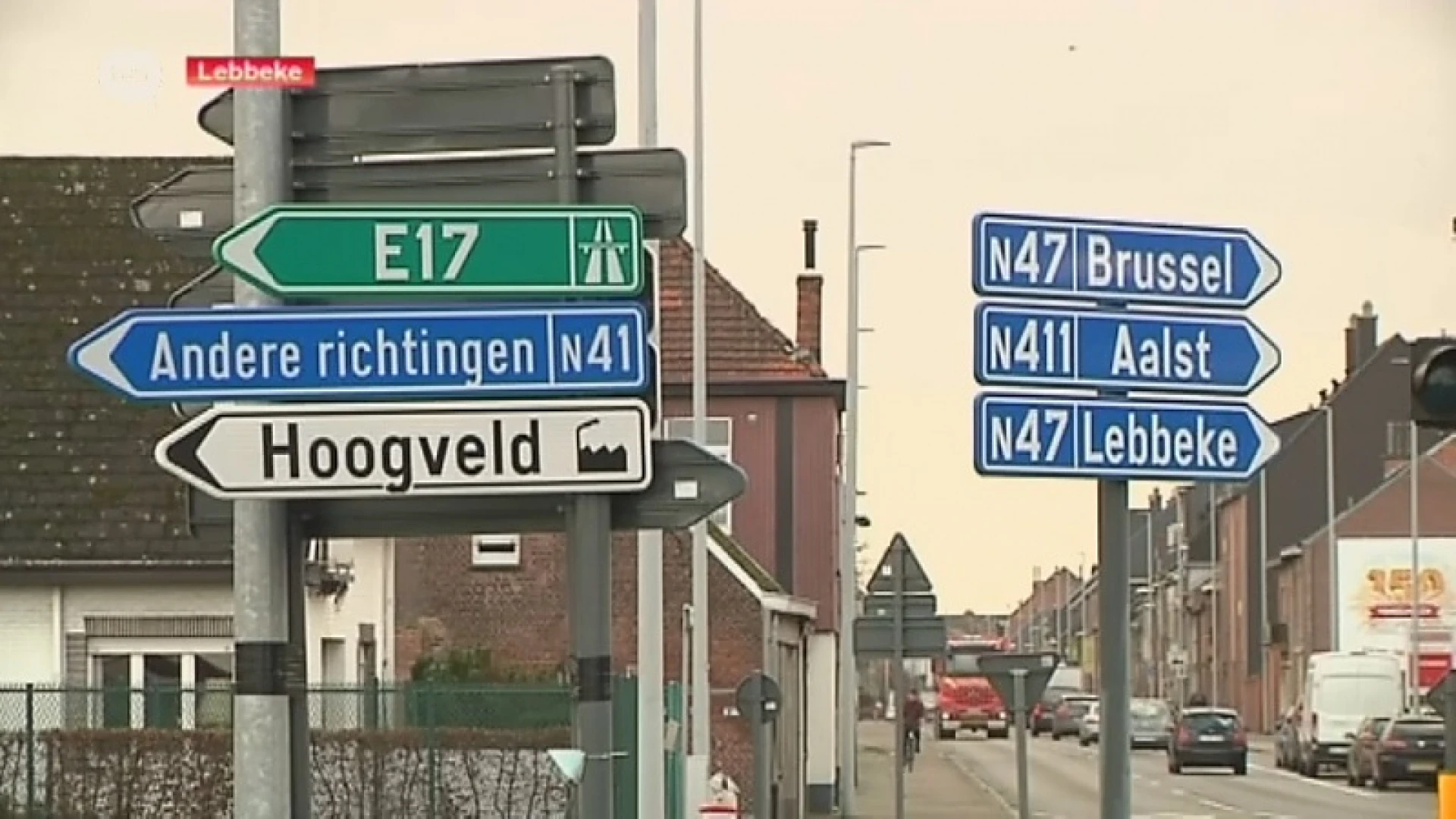 Aanpassingswerken aan kruispunt Dendermondsesteenweg met N41 in Lebbeke