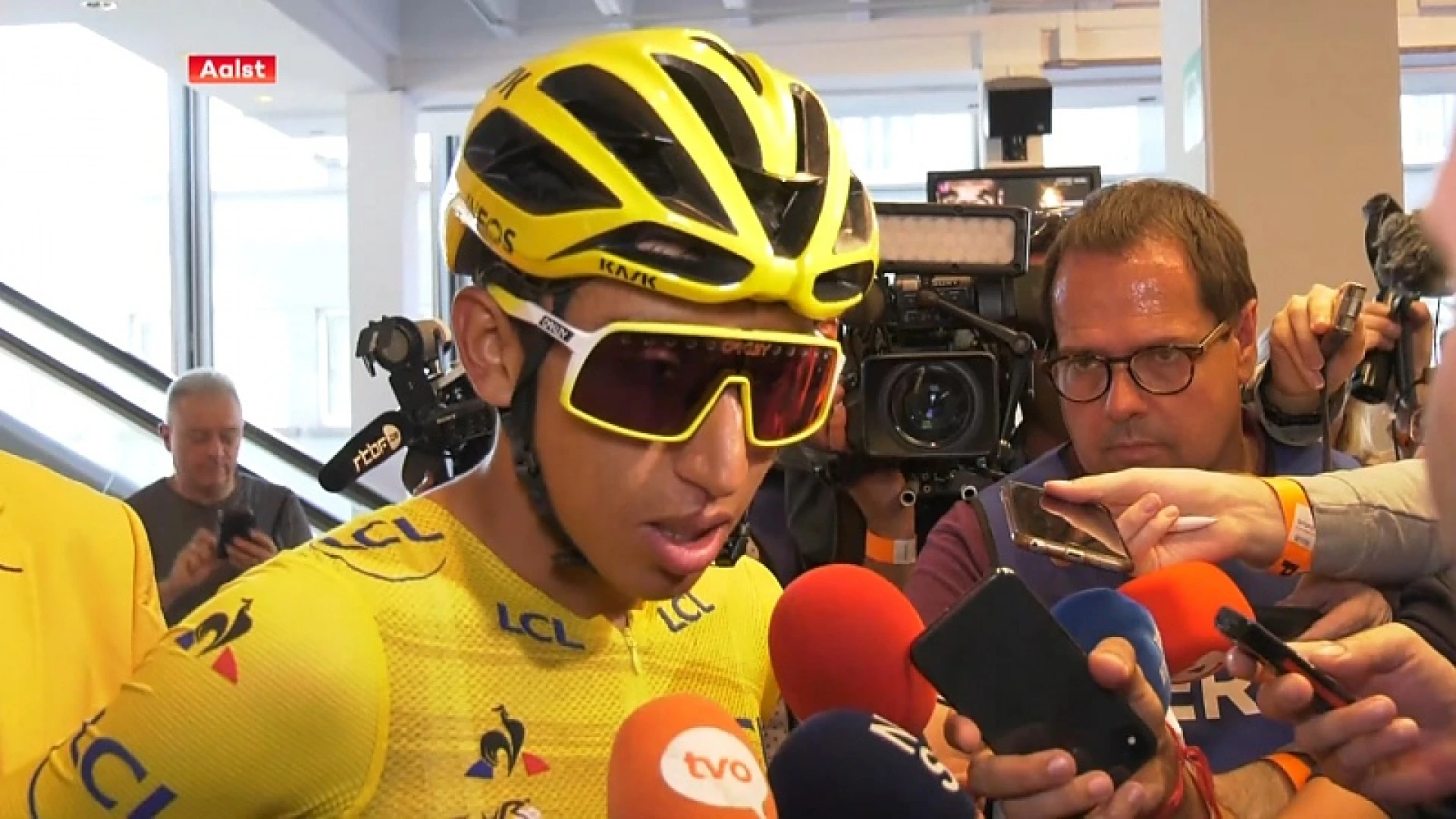 Hoofdafbeelding voor artikel Egan Bernal is in Aalst: "Ik…