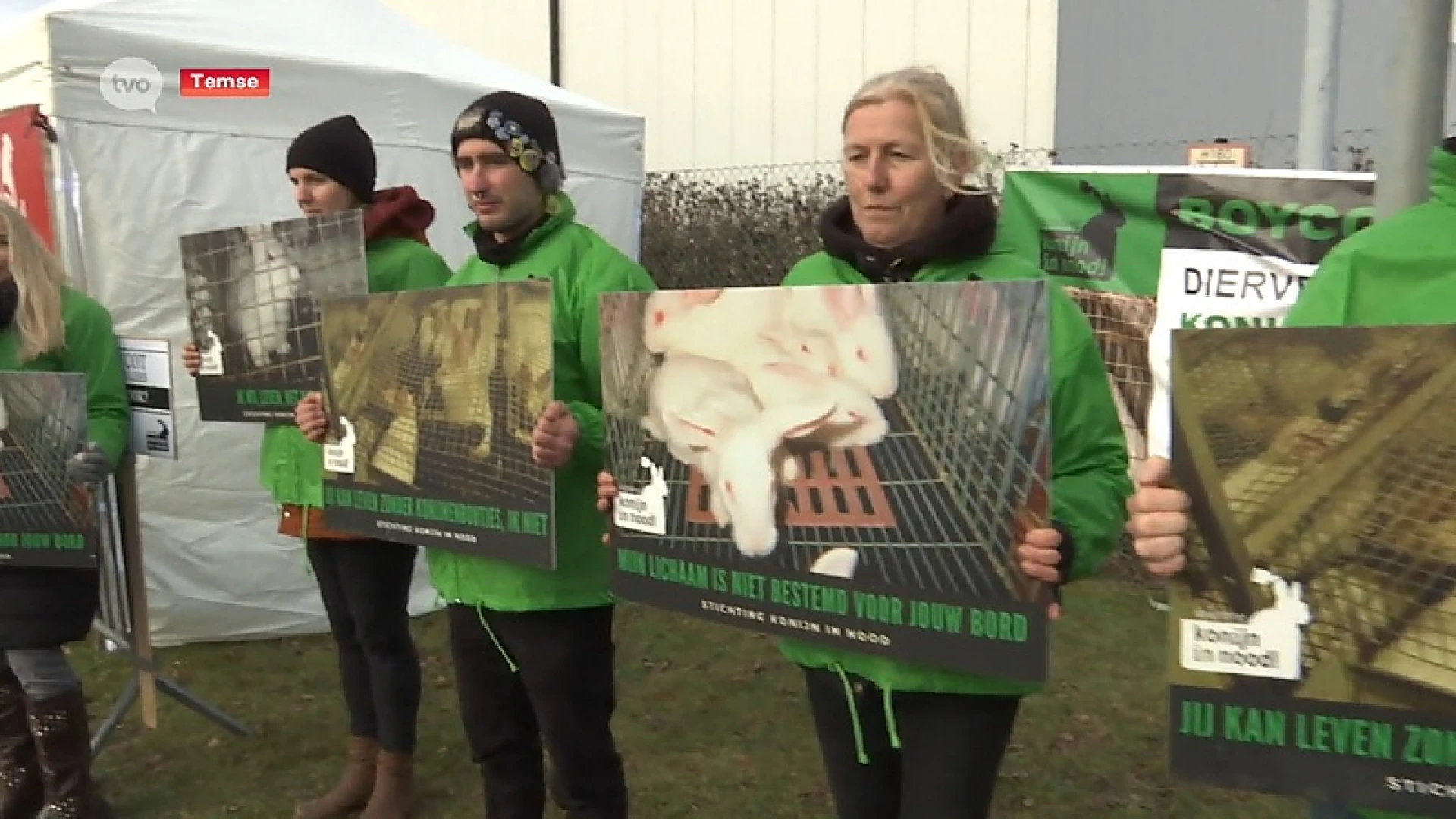 'Konijn in nood' voert actie bij slachterij in Temse