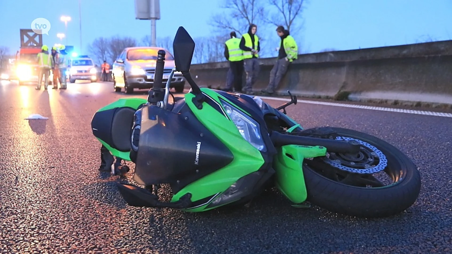 Motor en 4 voertuigen betrokken bij ongeval op E17 in Haasdonk