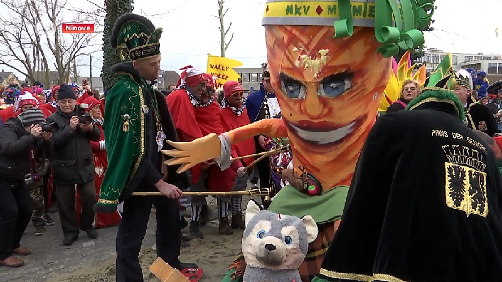 25 jaar wortelverbranding, de afsluiter van carnaval in Ninove