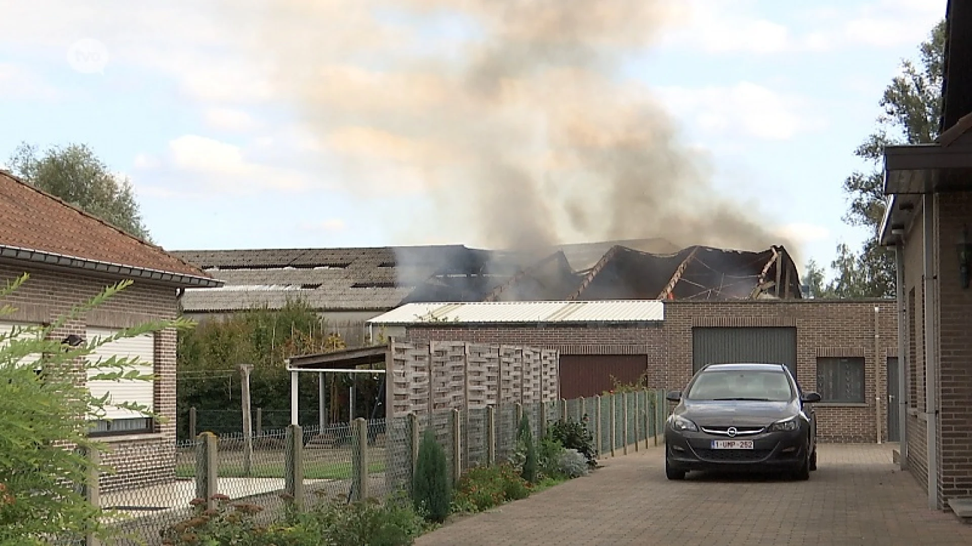 Brand in bouwbedrijf in Laarne, loods vernield maar geen asbest