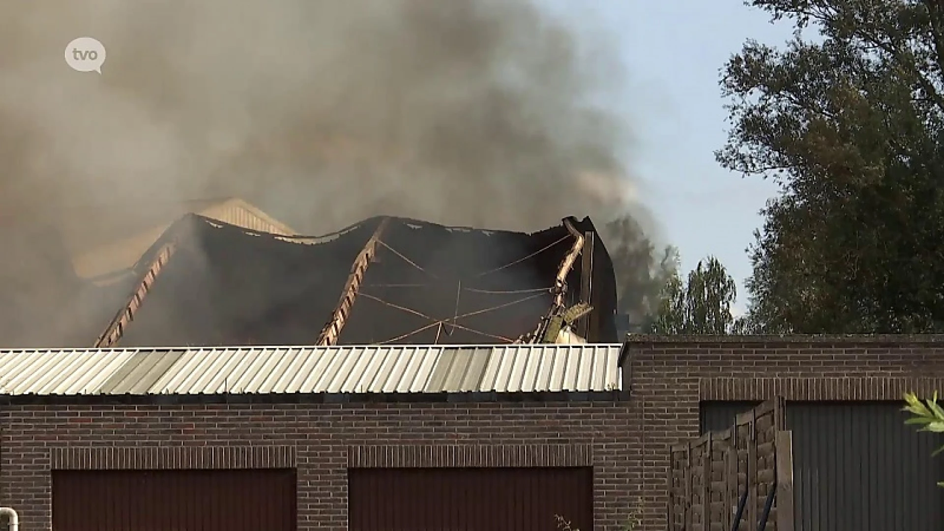 Brand in bouwbedrijf in Laarne, loods vernield maar geen asbest