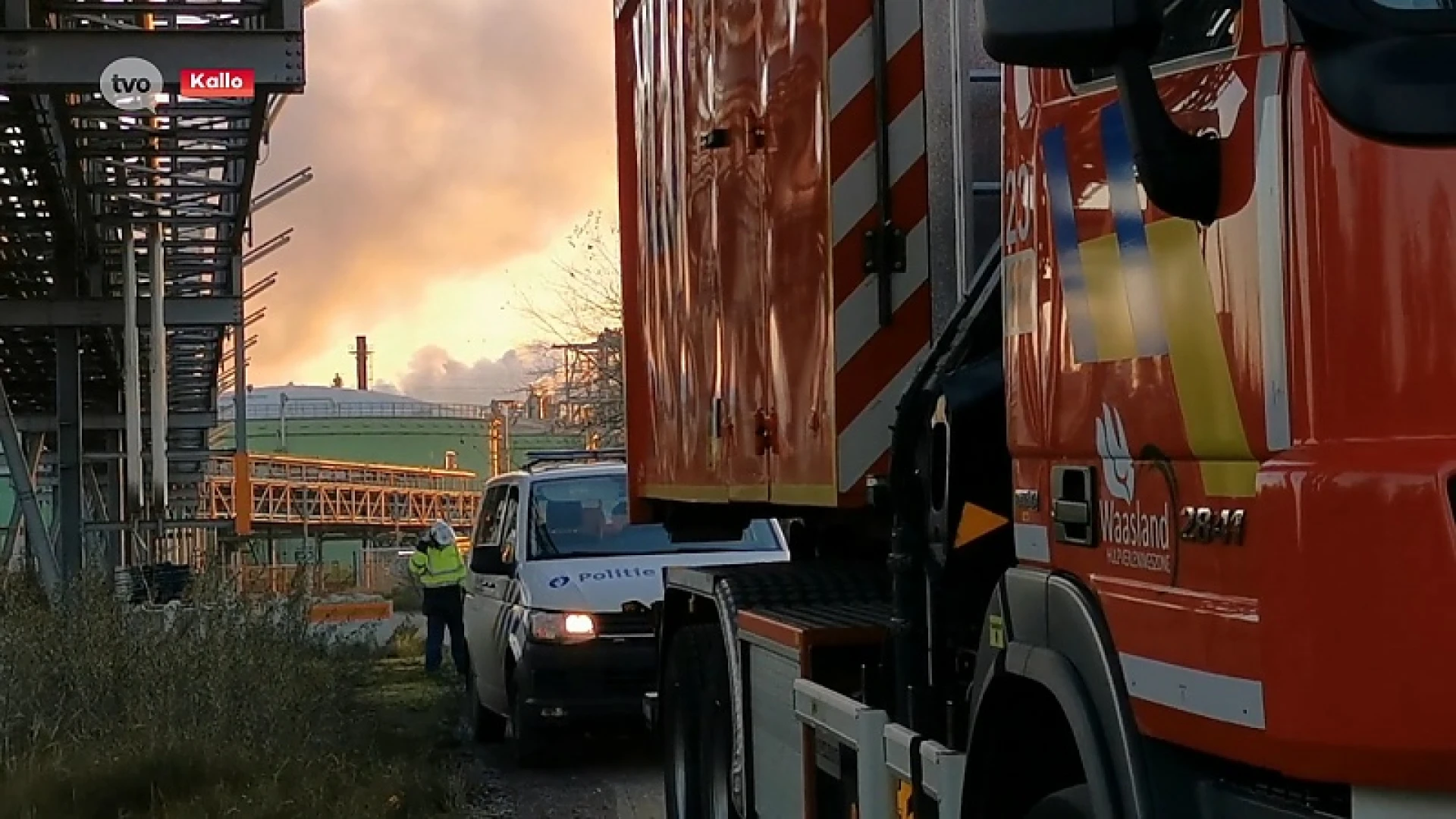 Gaslek aan boord van schip in Waaslandhaven