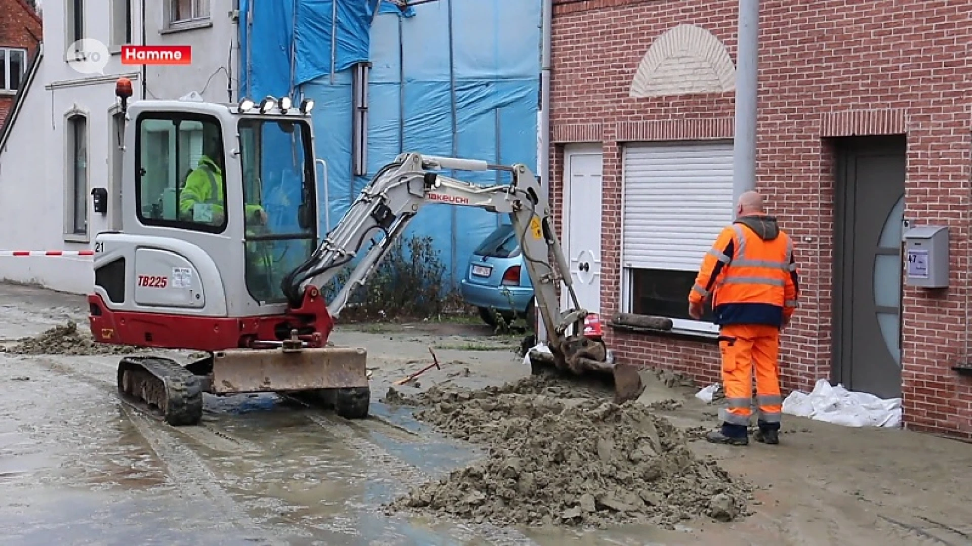 Damstraat in Hamme nog tot dinsdag afgesloten na waterlek