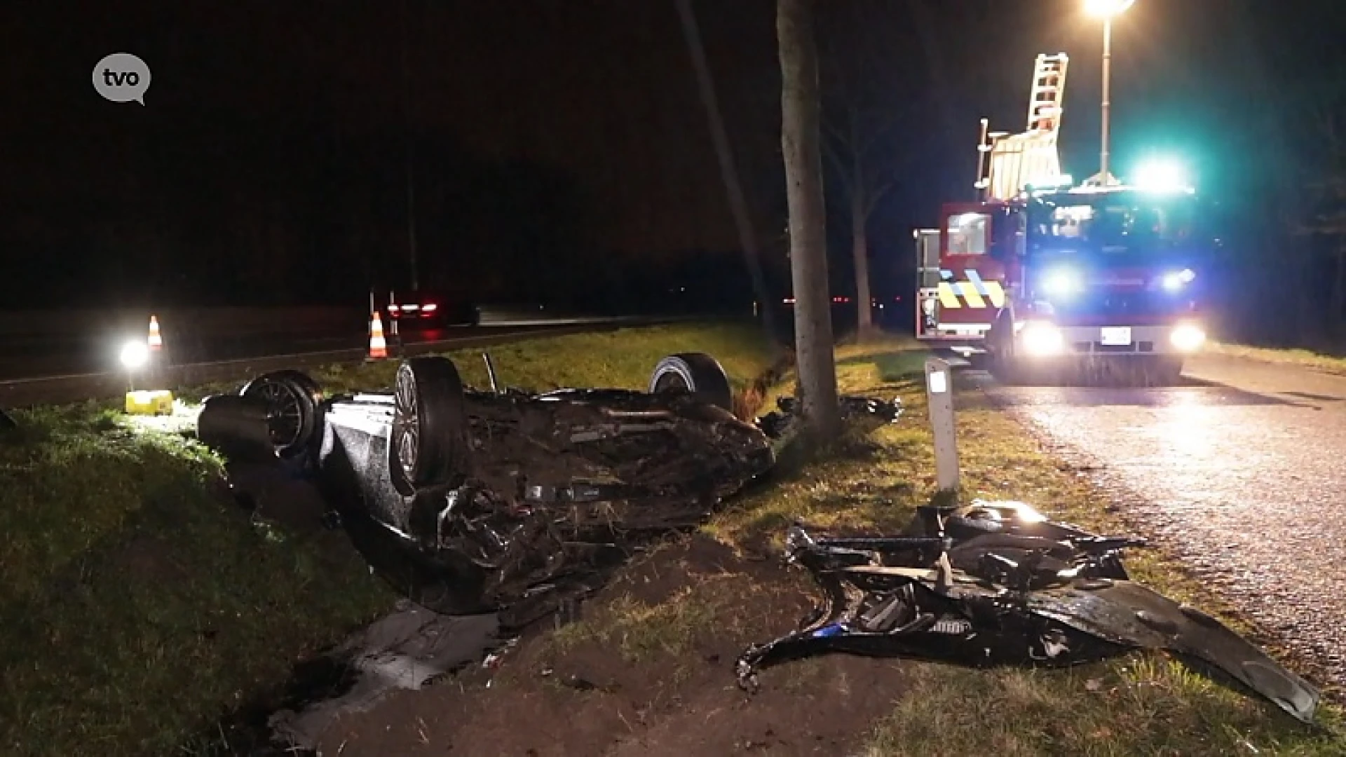 Auto over de kop in Wachtebeke, man uit Sint-Niklaas zwaargewond