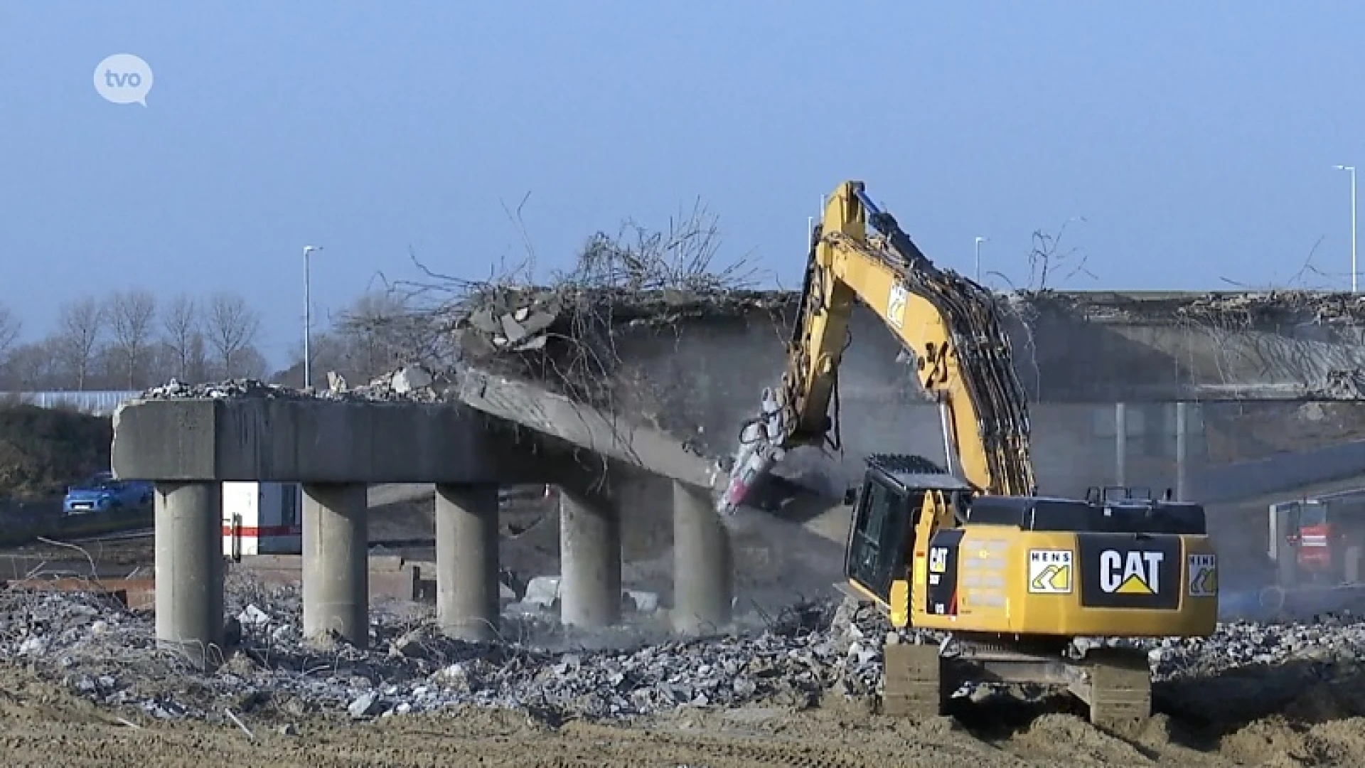 Eerste beelden afbraak brug E34 Waaslandhaven-Oost