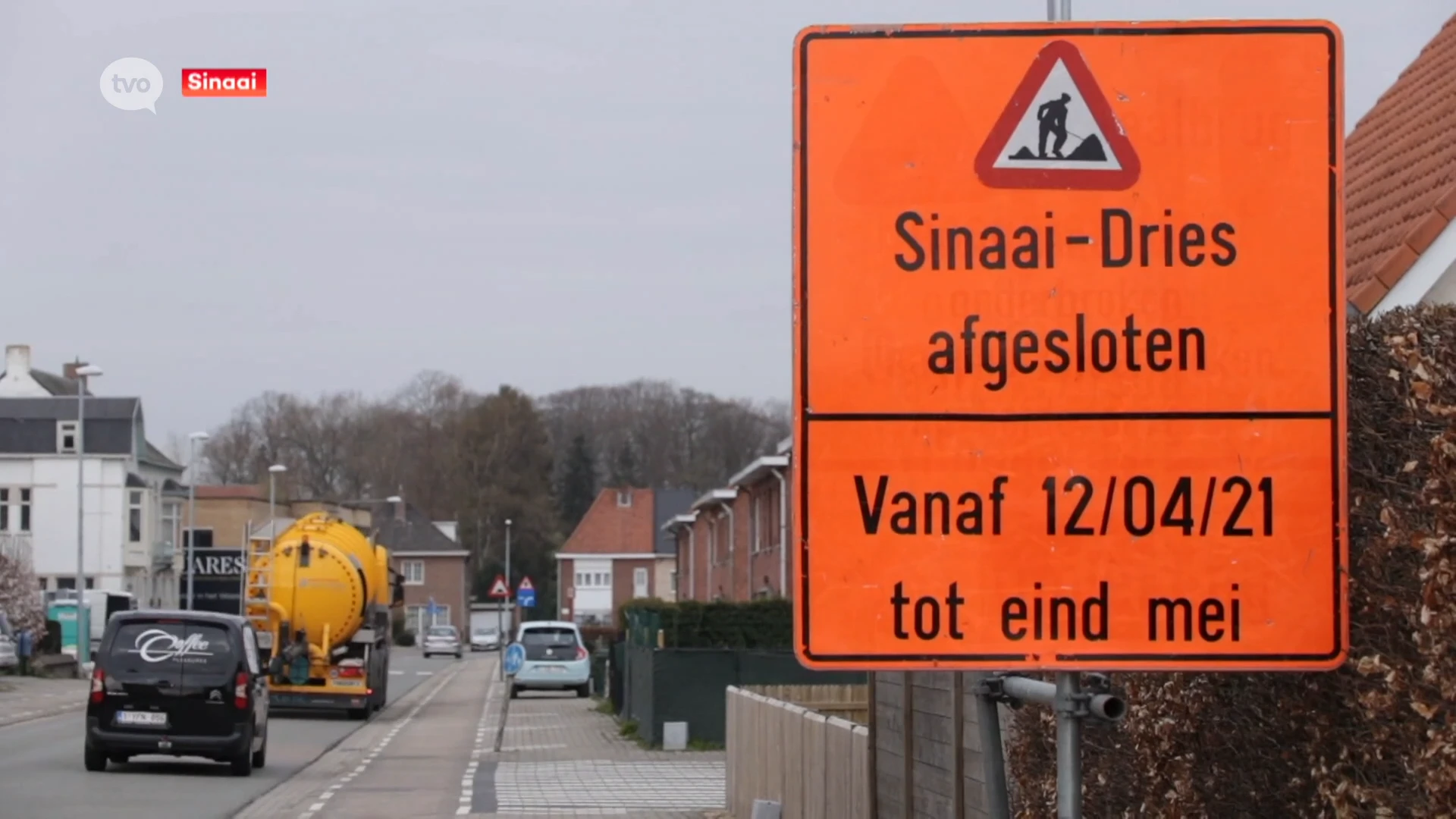 Grote wegenwerken in het centrum van Sinaai