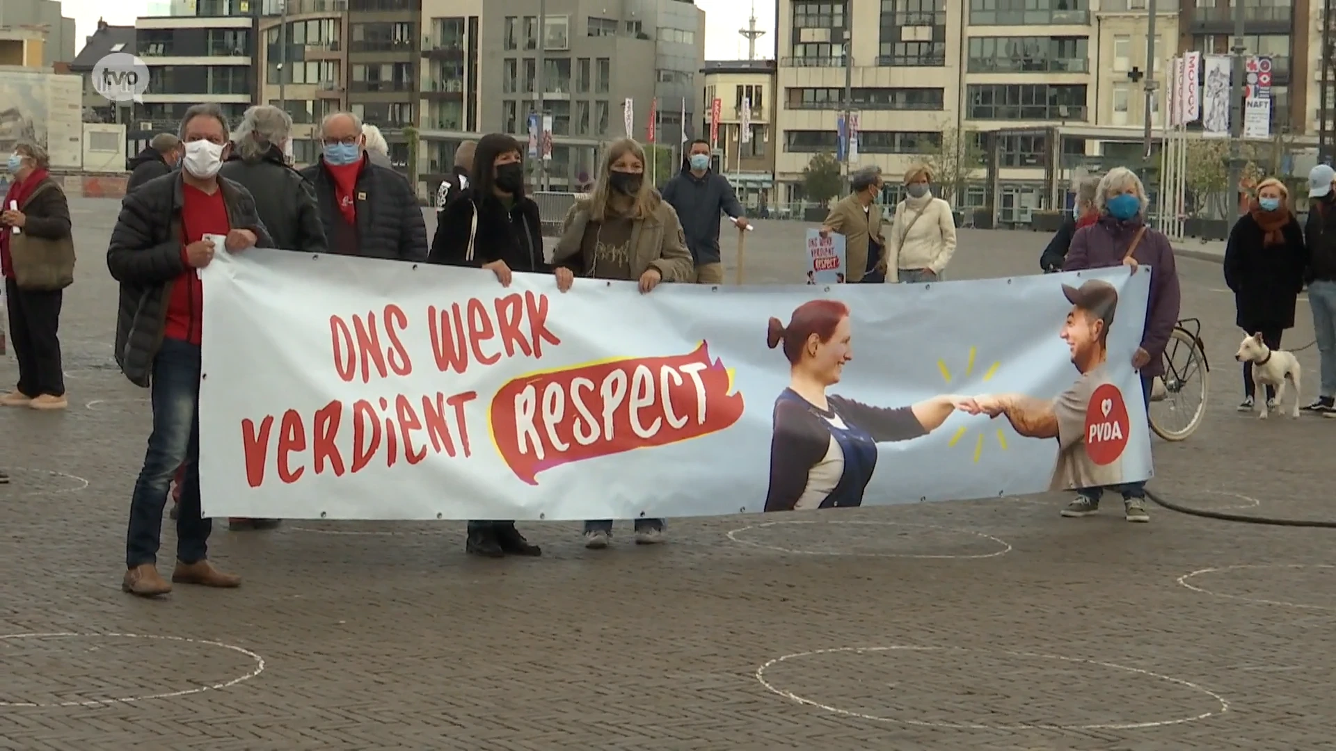 BBTK en PVDA voeren samen actie op Sint-Niklase Grote Markt