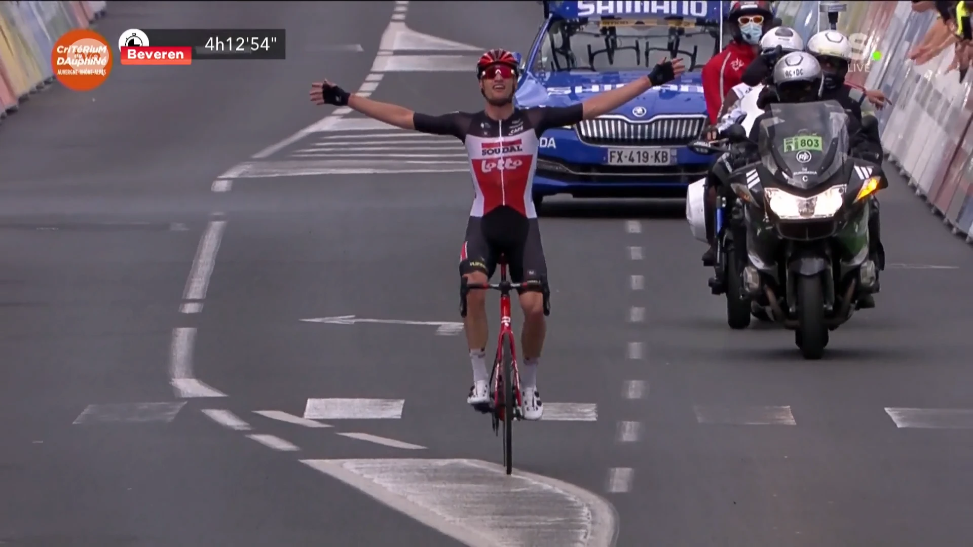 Brent Van Moer heer en meester in openingsetappe Dauphiné