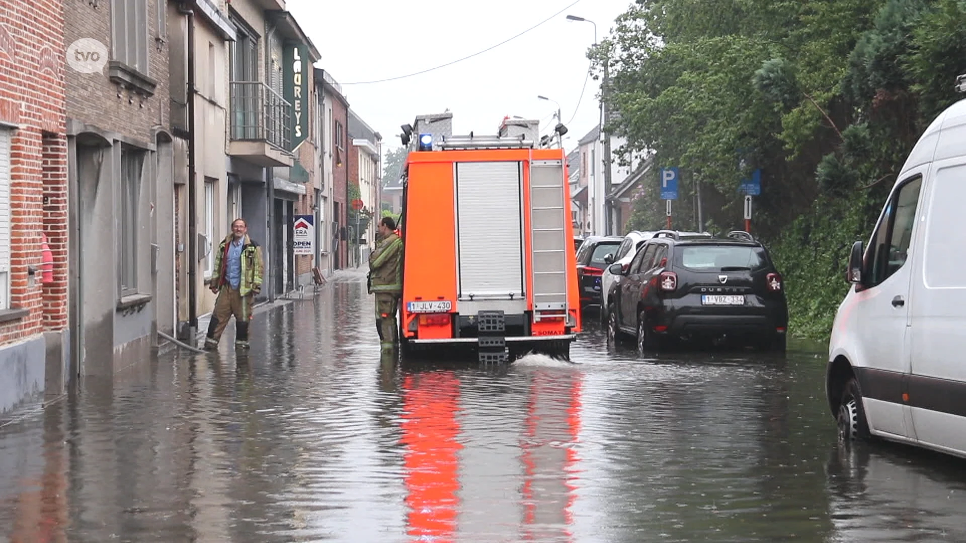 Water in huizen in Lede en Berlare na hevige regenval