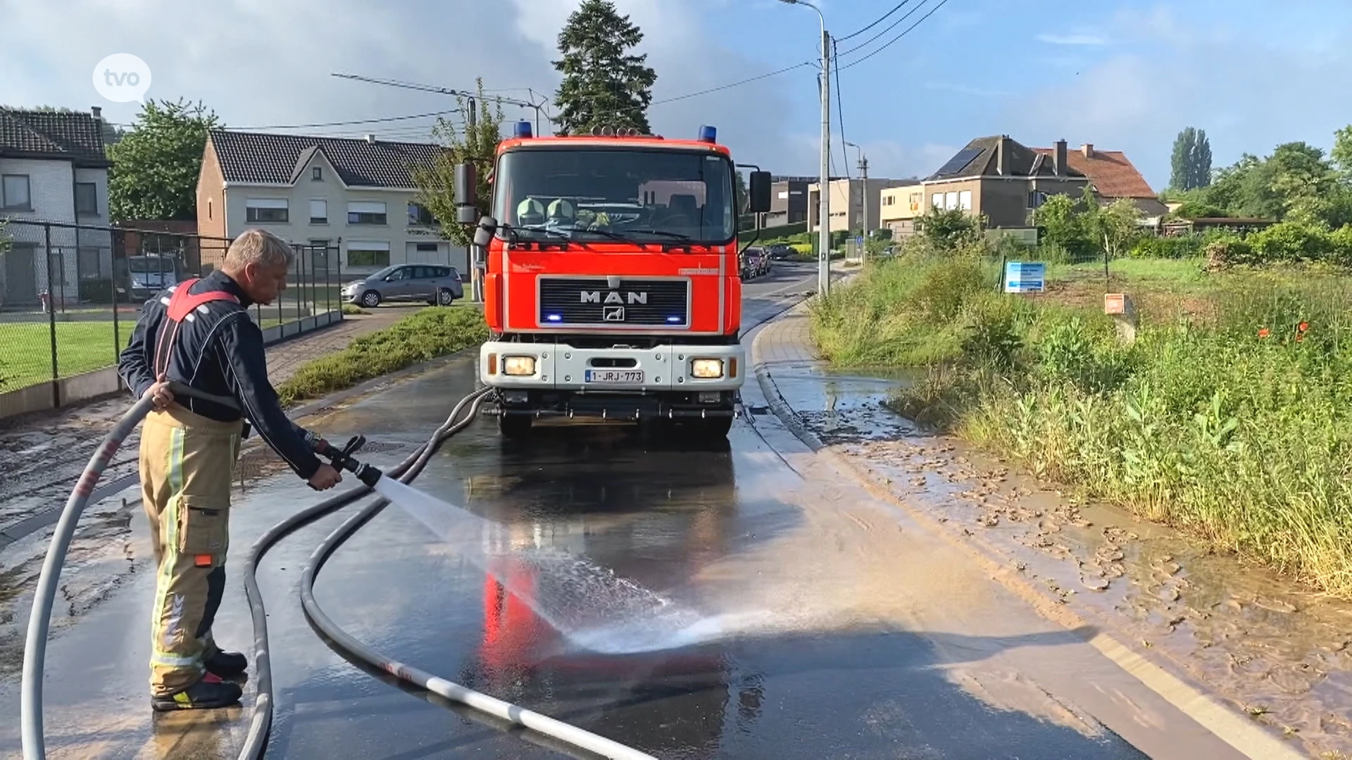 Wolkbreuk zorgt voor overlast in Sint-Lievens-Houtem en Burst