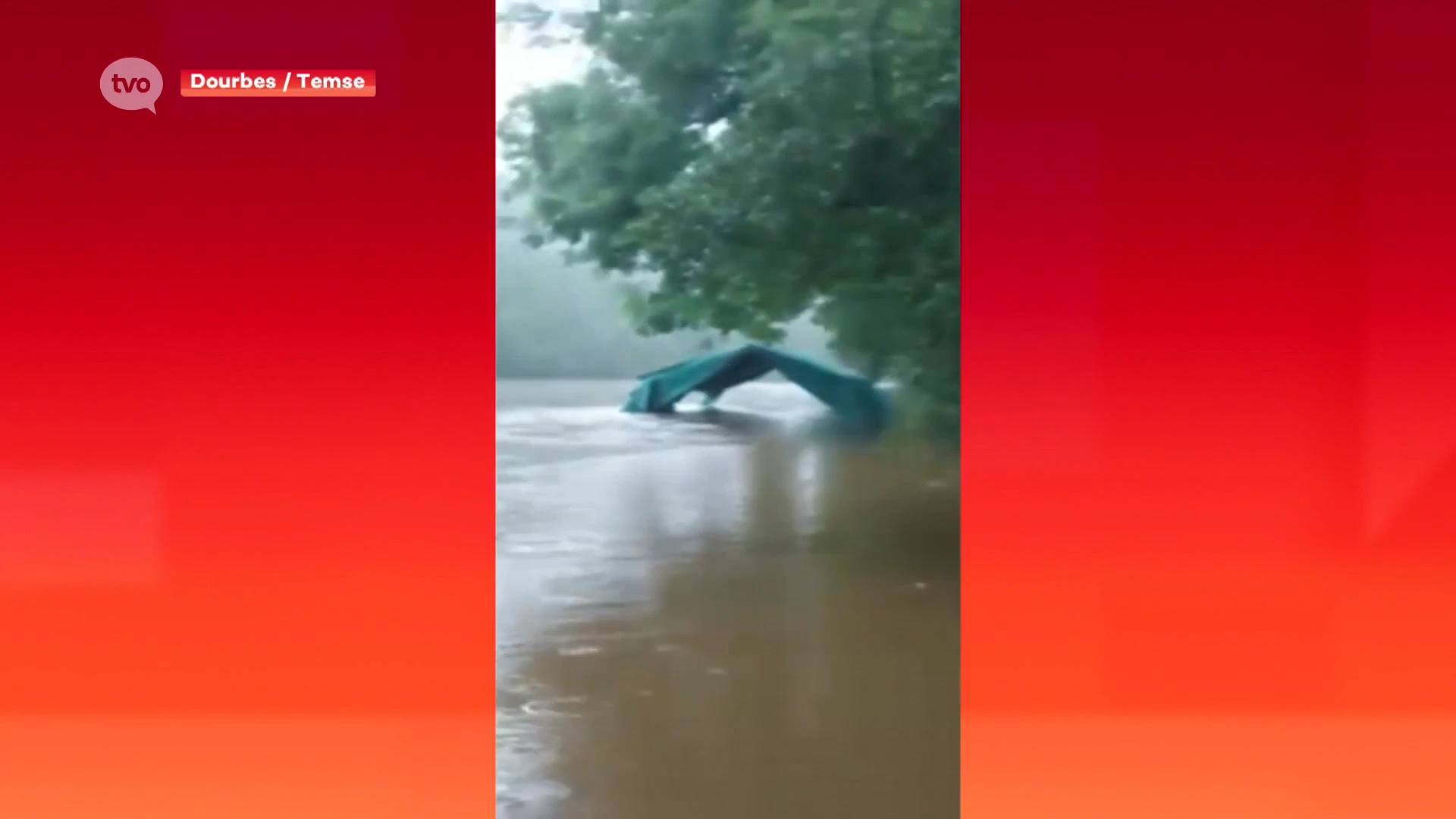 Kamp KSA Voorwaarts Temse spoelt volledig weg in Dourbes