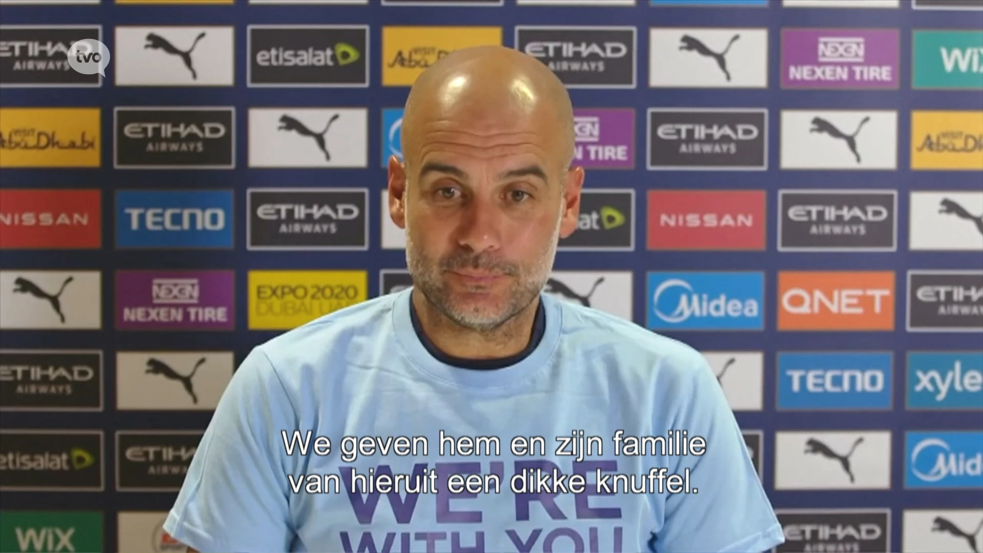 Guardiola steunt neergeslagen City-fan met opvallend t-shirt: "We are with you Guido"