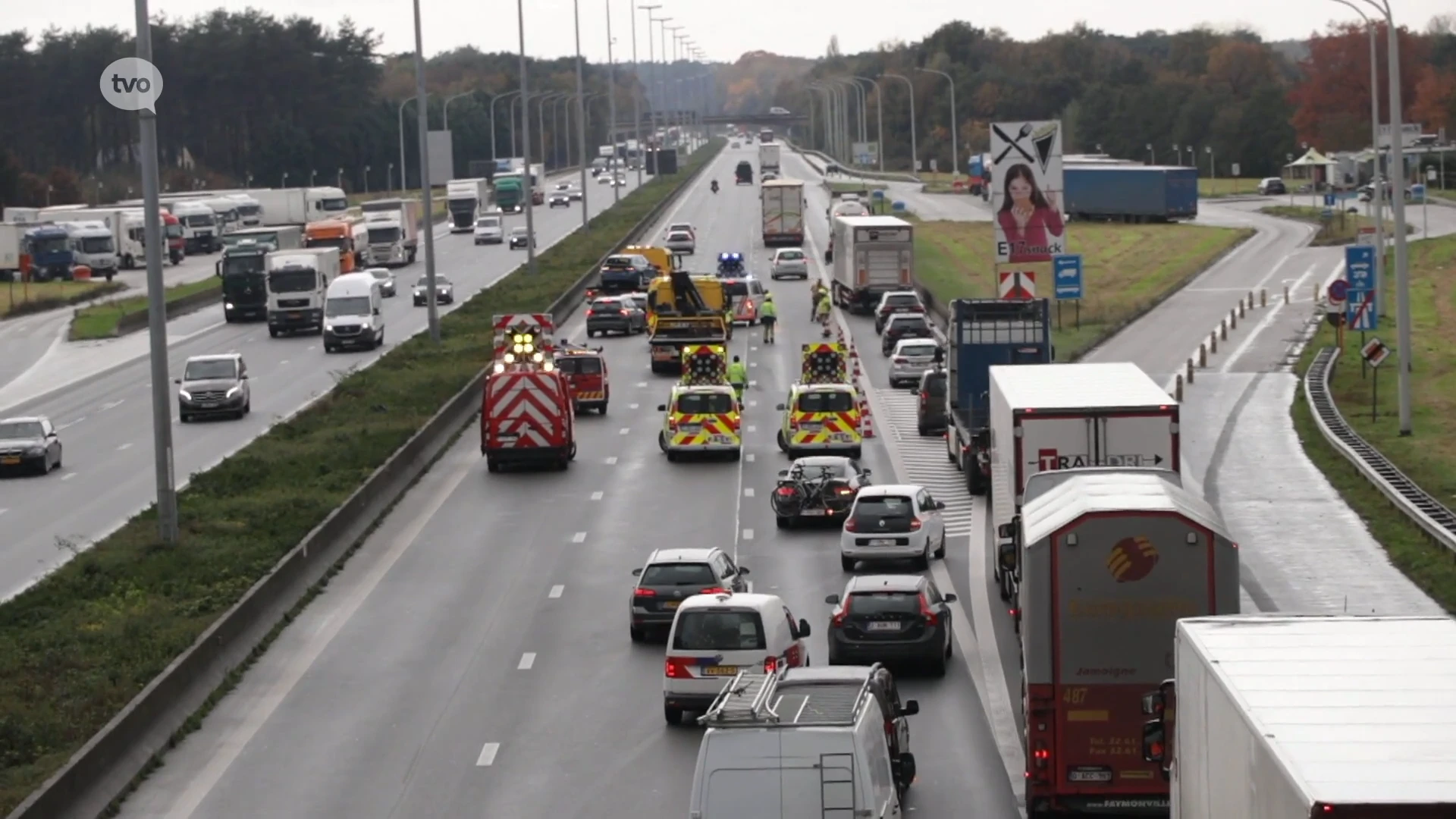 Ongeval op E17 in Waasmunster veroorzaakt ellenlange file