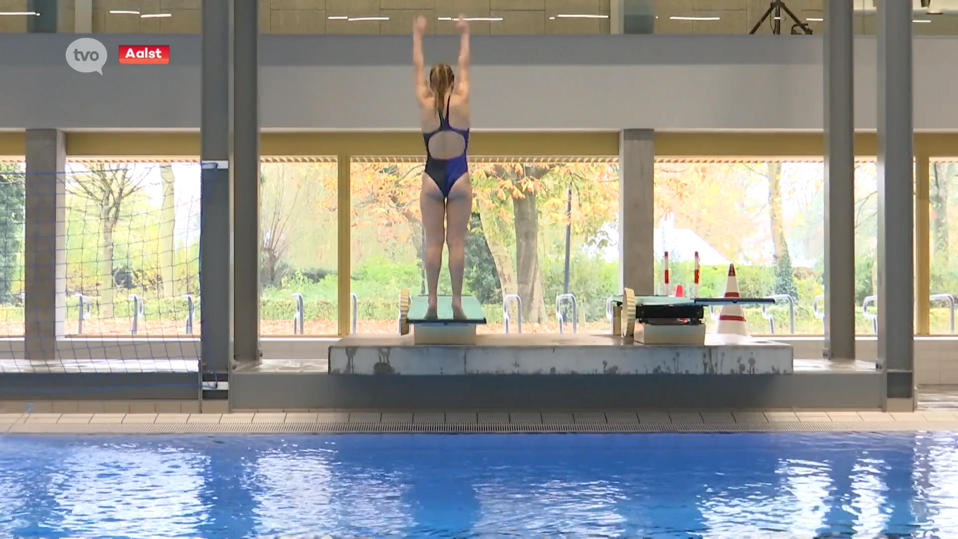 Nieuwe springplank en -toren meteen ingewijd met BK schoonspringen in Aquatopia