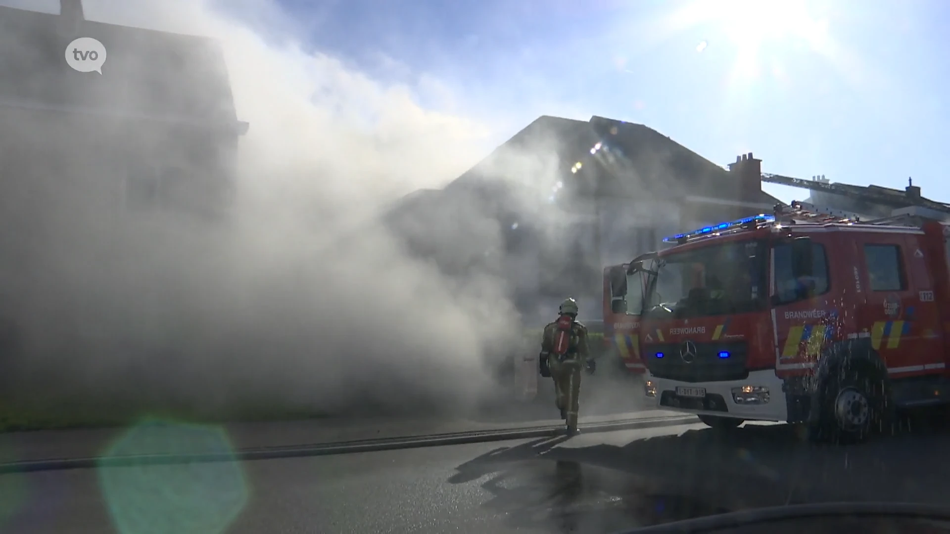 Erpe-Mere: achterbouw in de vlammen op na zware brand