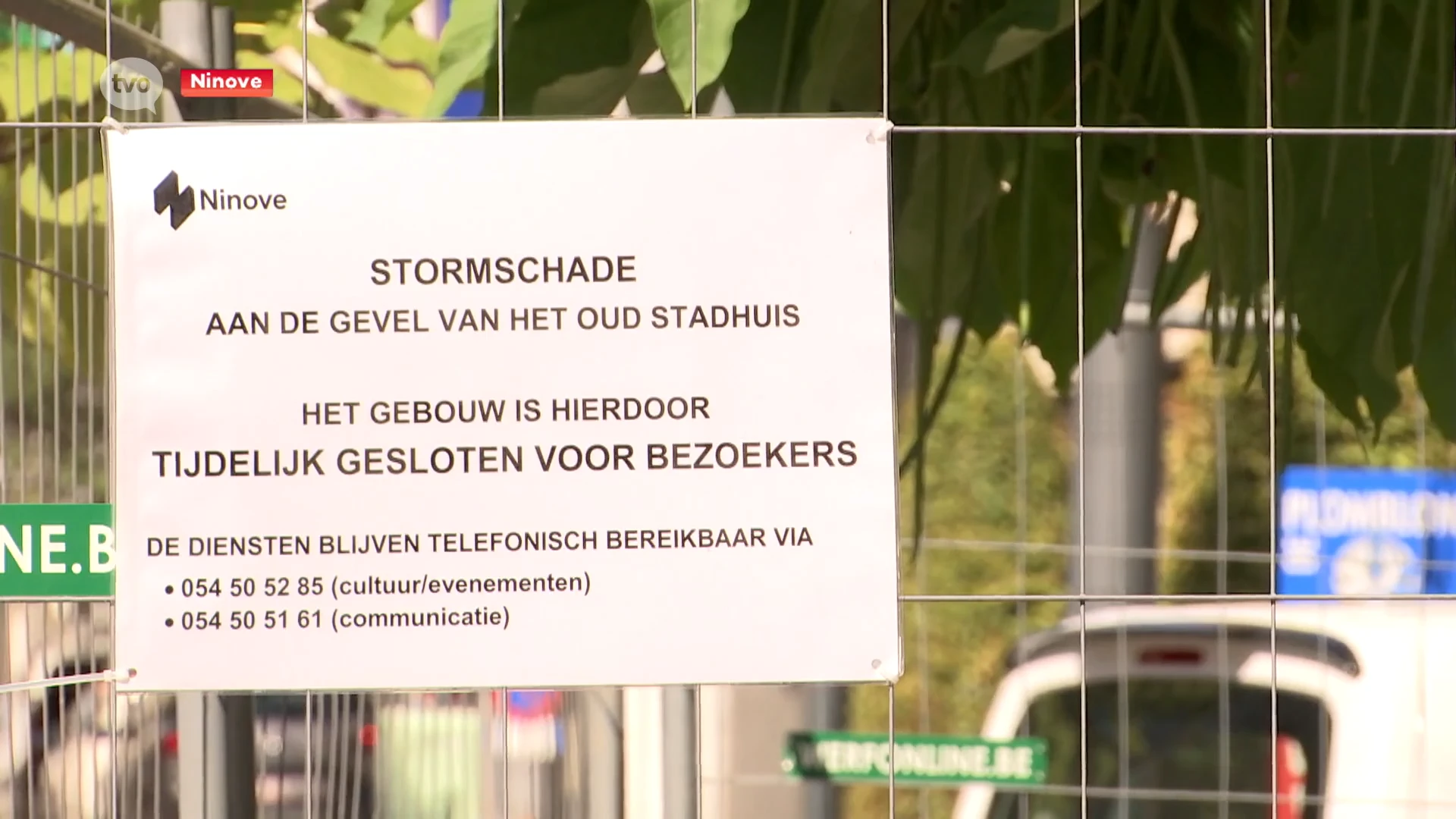 Onweer beschadigt oude stadhuis van Ninove