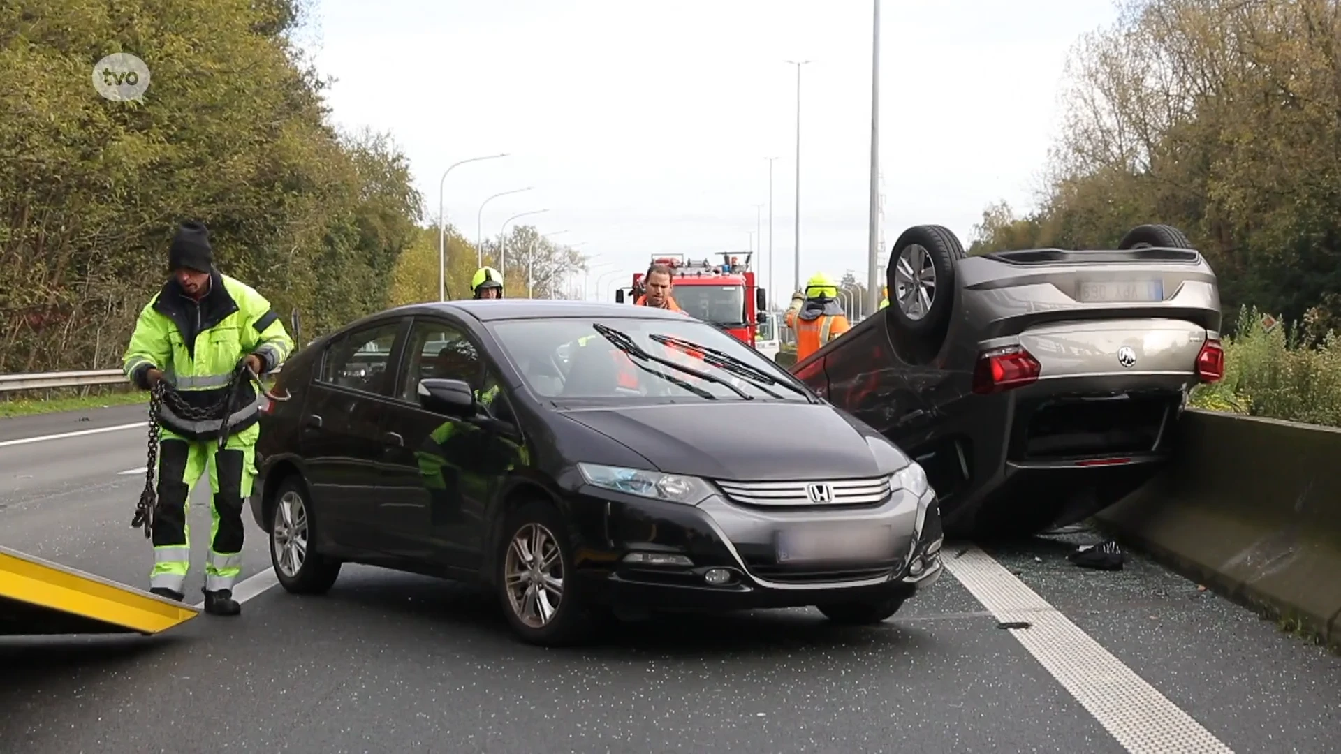 Twee gewonden bij verkeersongeval op E17 in Waasmunster