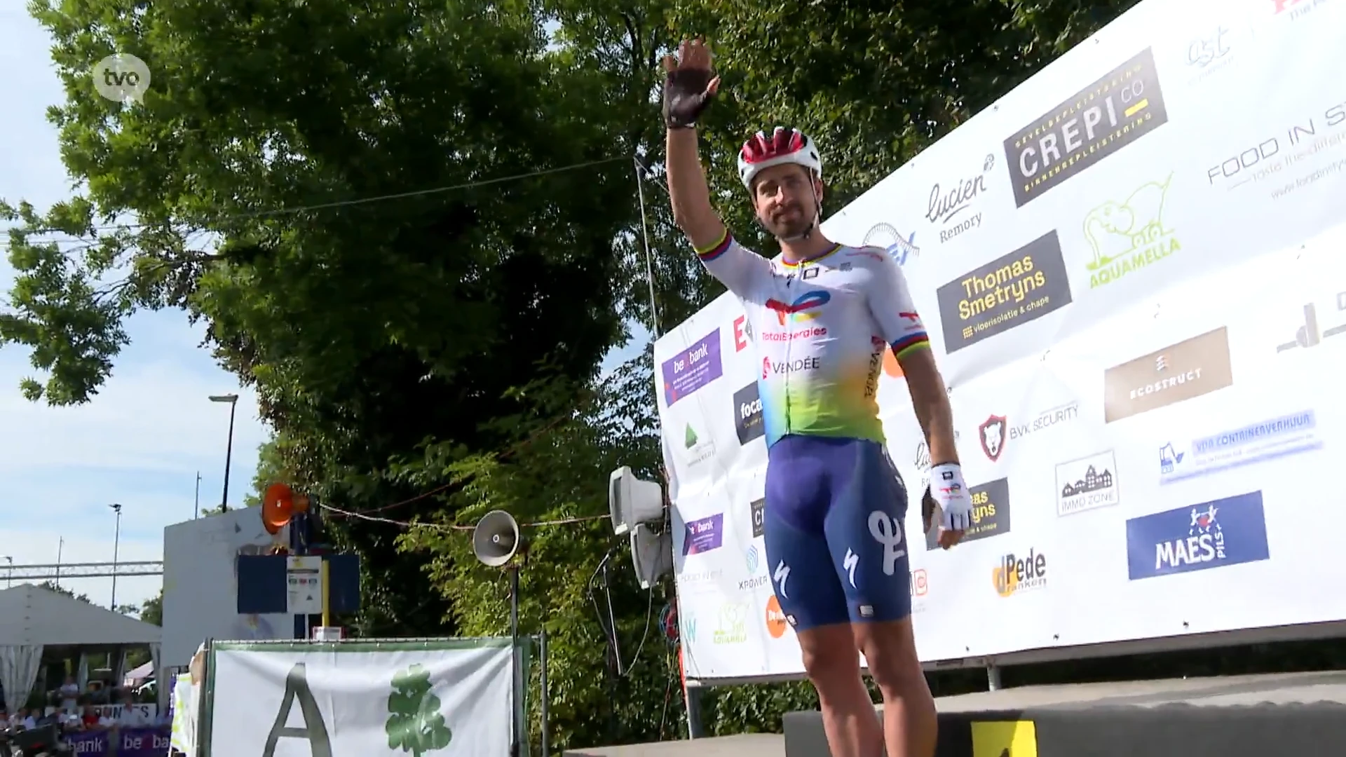 Publiekstrekker Peter Sagan wint het dernycriterium in Wetteren