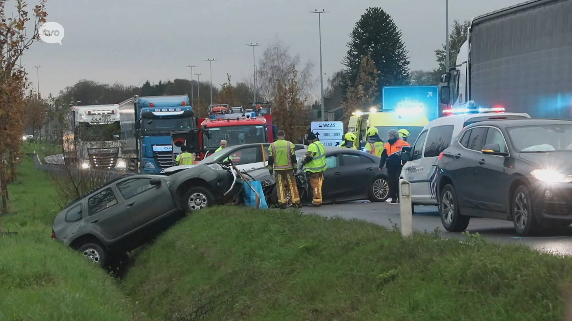 Vier gewonden en enorme verkeershinder na ongeval op N41 in Elversele