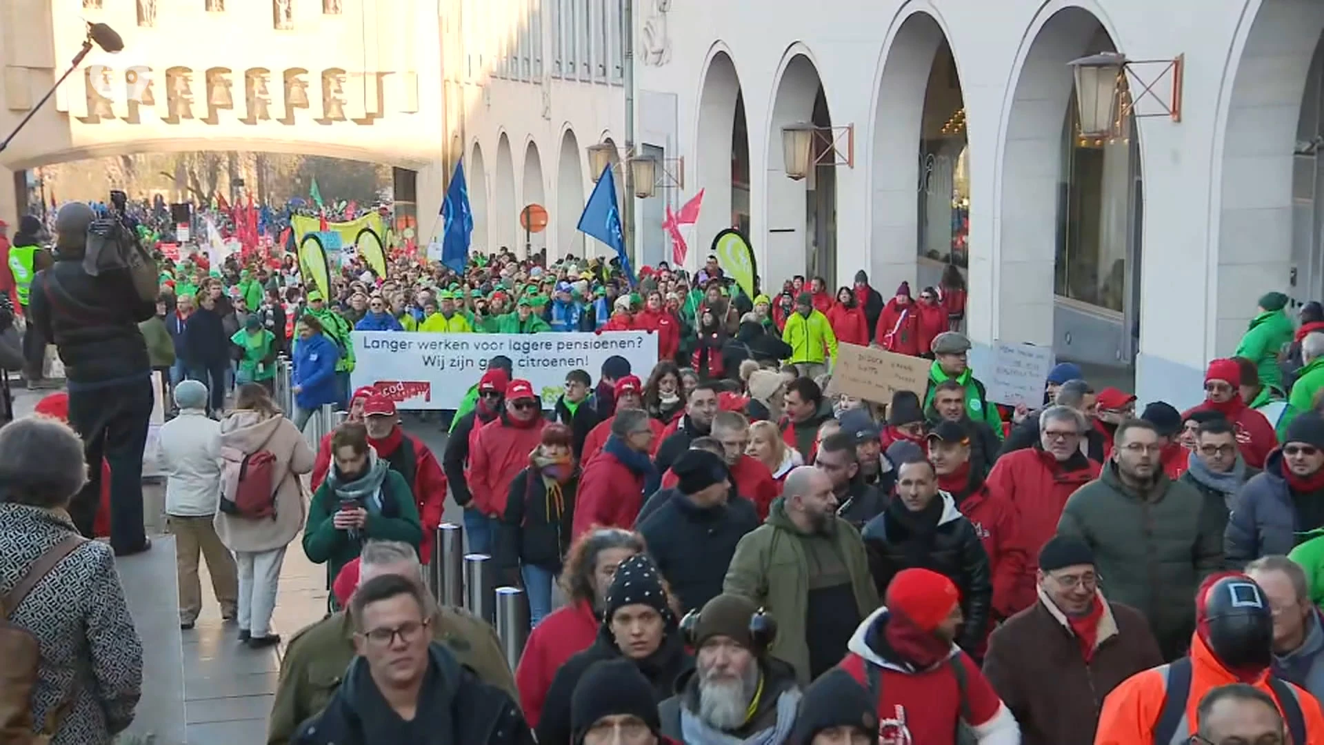 34.000 mensen op massabetoging in Brussel voor behoud van pensioen