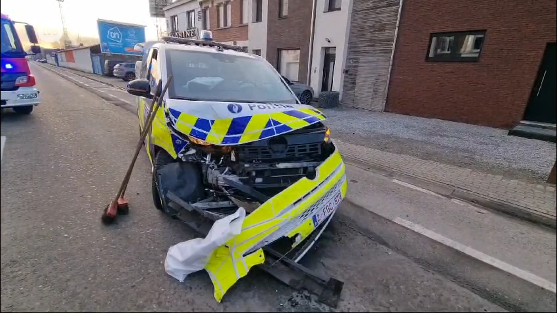 Politiecombi raakt betrokken bij verkeersongeval in Grembergen