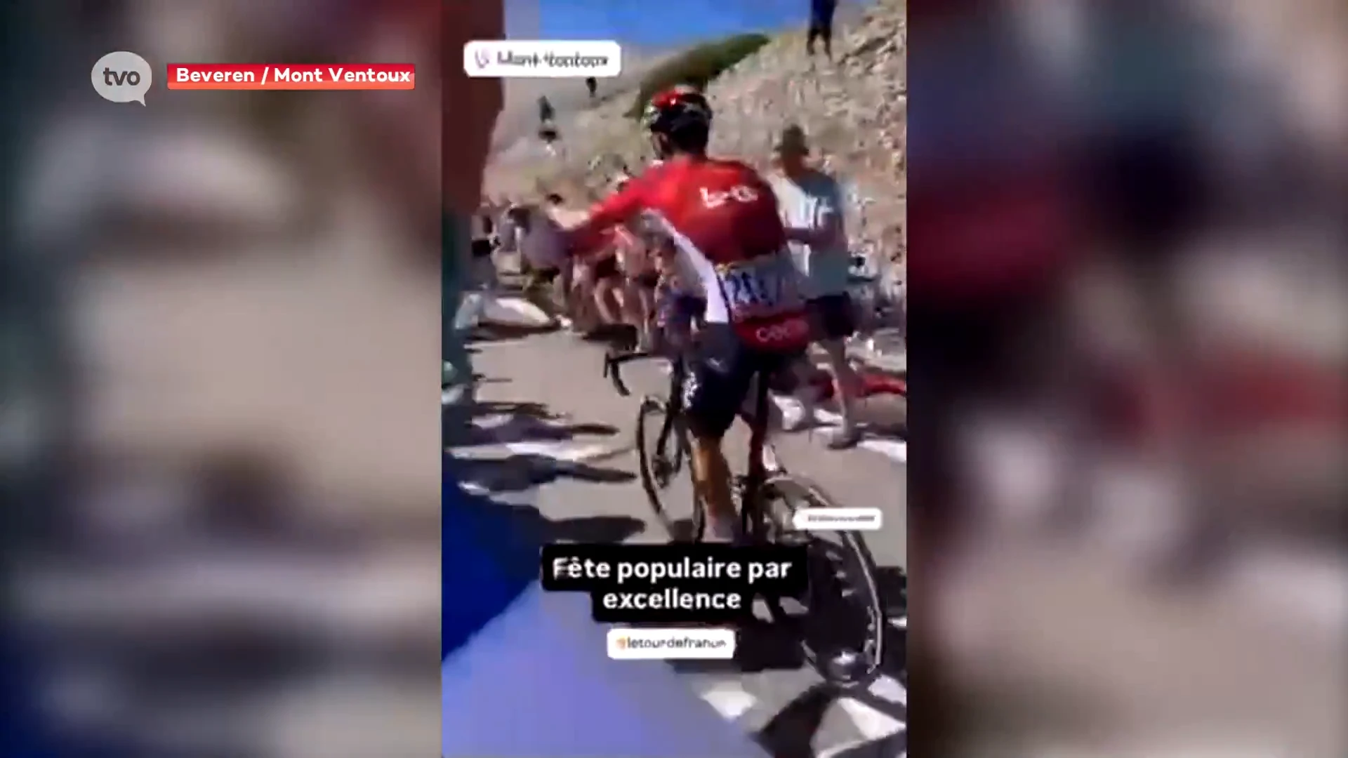 KIJK: Brent Van Moer dolt met supporters op de Mont Ventoux