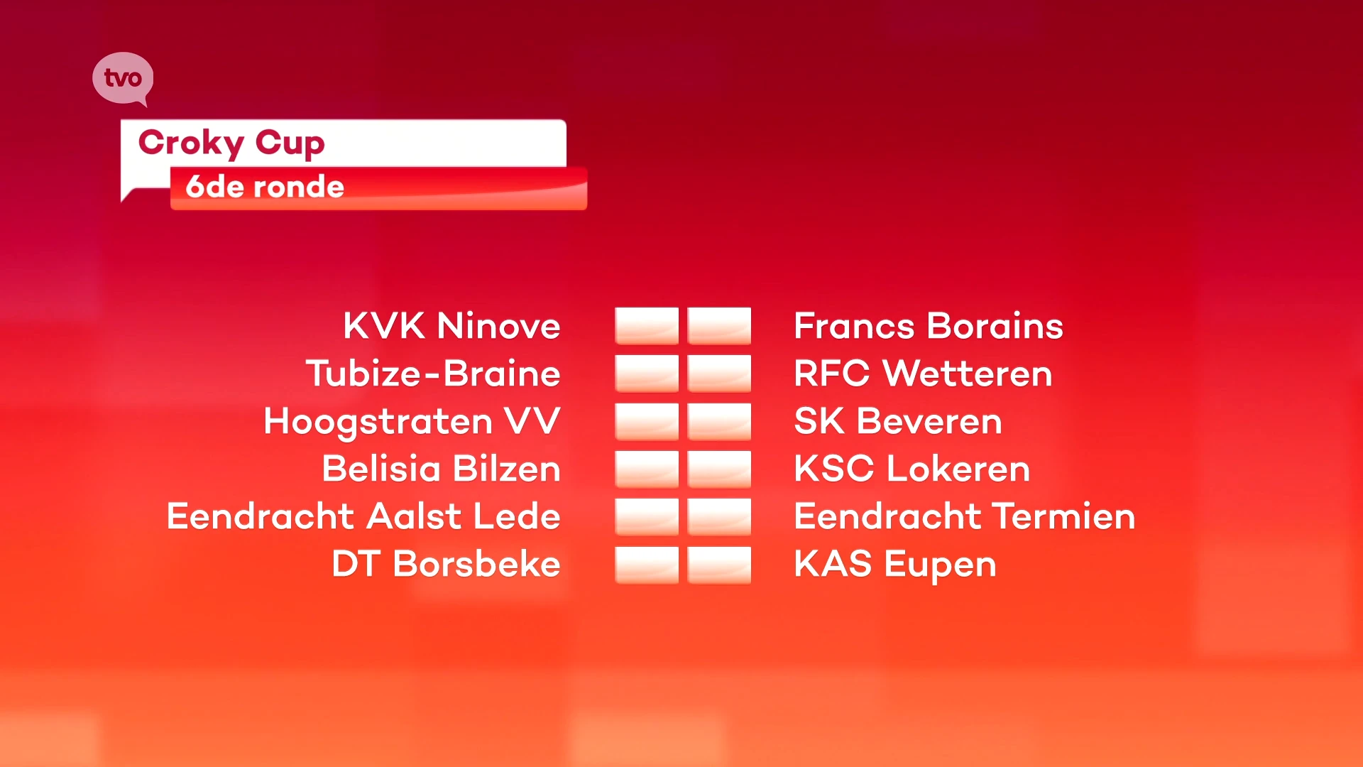 Zesde ronde Croky Cup gekend: zebra's van eersteprovincialer DT Borsbeke treffen nu panda's uit Eupen
