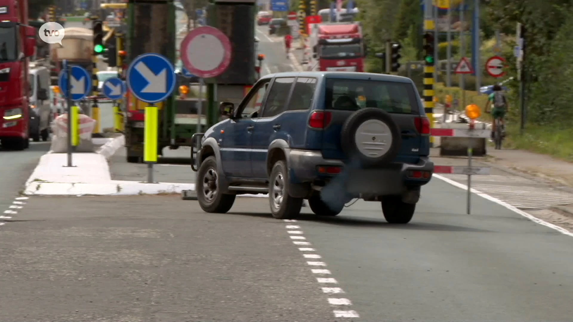 Massaal negeren van verbodsborden tijdens asfalteringswerken in Geraardsbergen