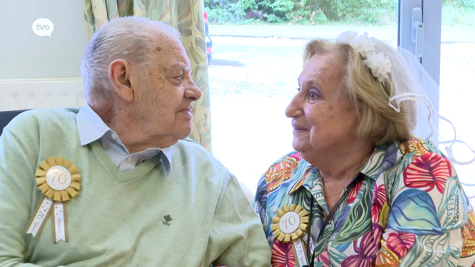 Julien en Maria in WZC Mijlbeke in Aalst zijn 70 jaar getrouwd