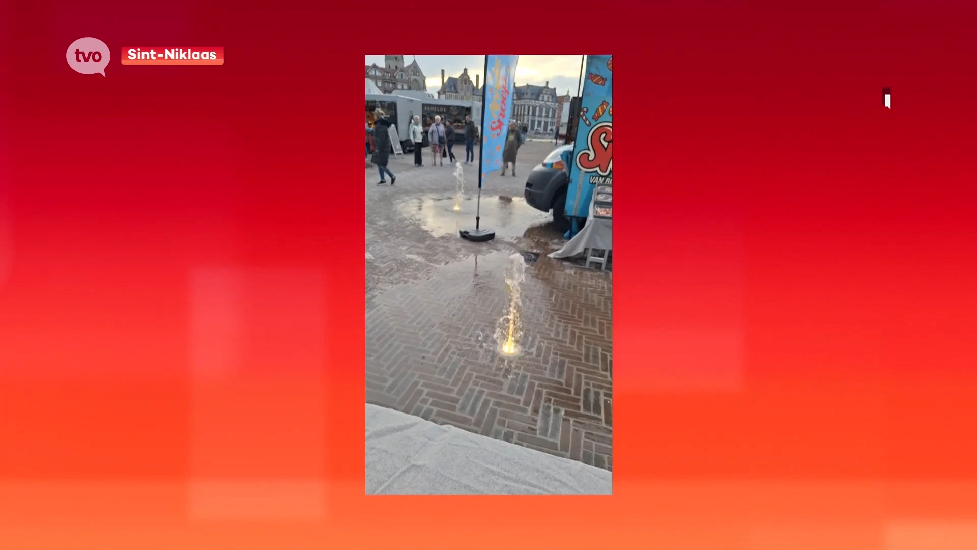 Fonteinen op Grote Markt binnen plots te spuiten tijdens donderdagse markt: "Even schrikken, maar ook heel lachwekkend"