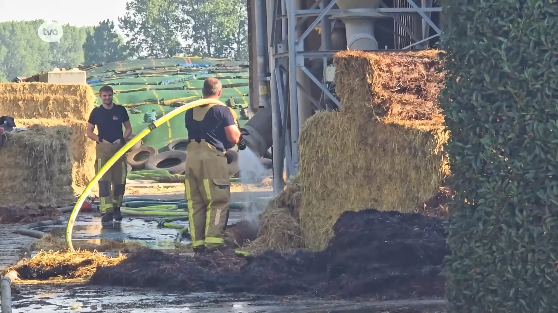 Hoofdafbeelding voor artikel Landbouwers blussen zelf stalbrand…